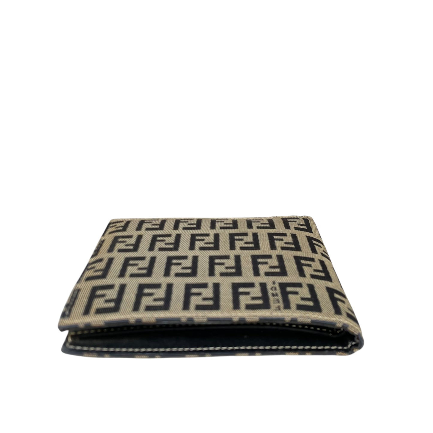 Fendi Zucchino Mens Bi-Fold Wallet – Navy Blue Monogram Canvas