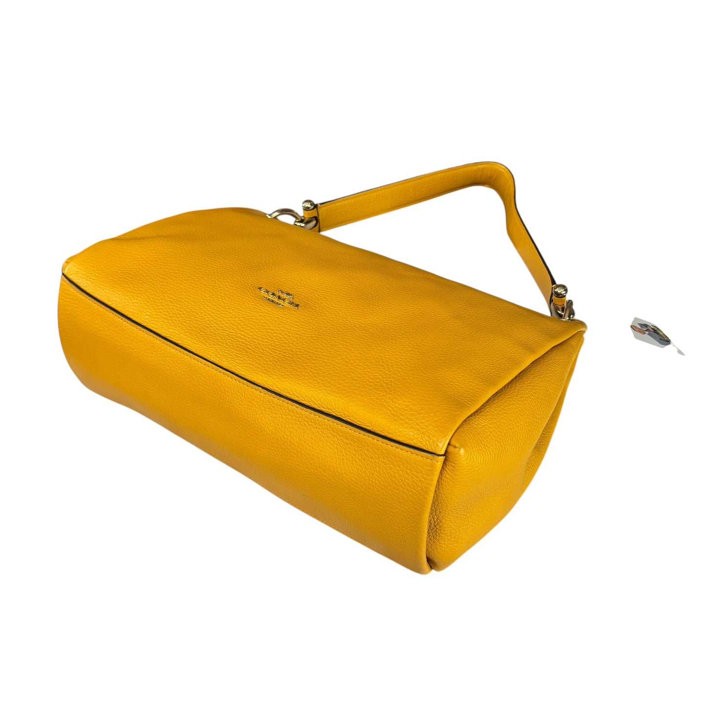 Coach Mia Mustard GHW Leather 2-Way Crossbody Purse