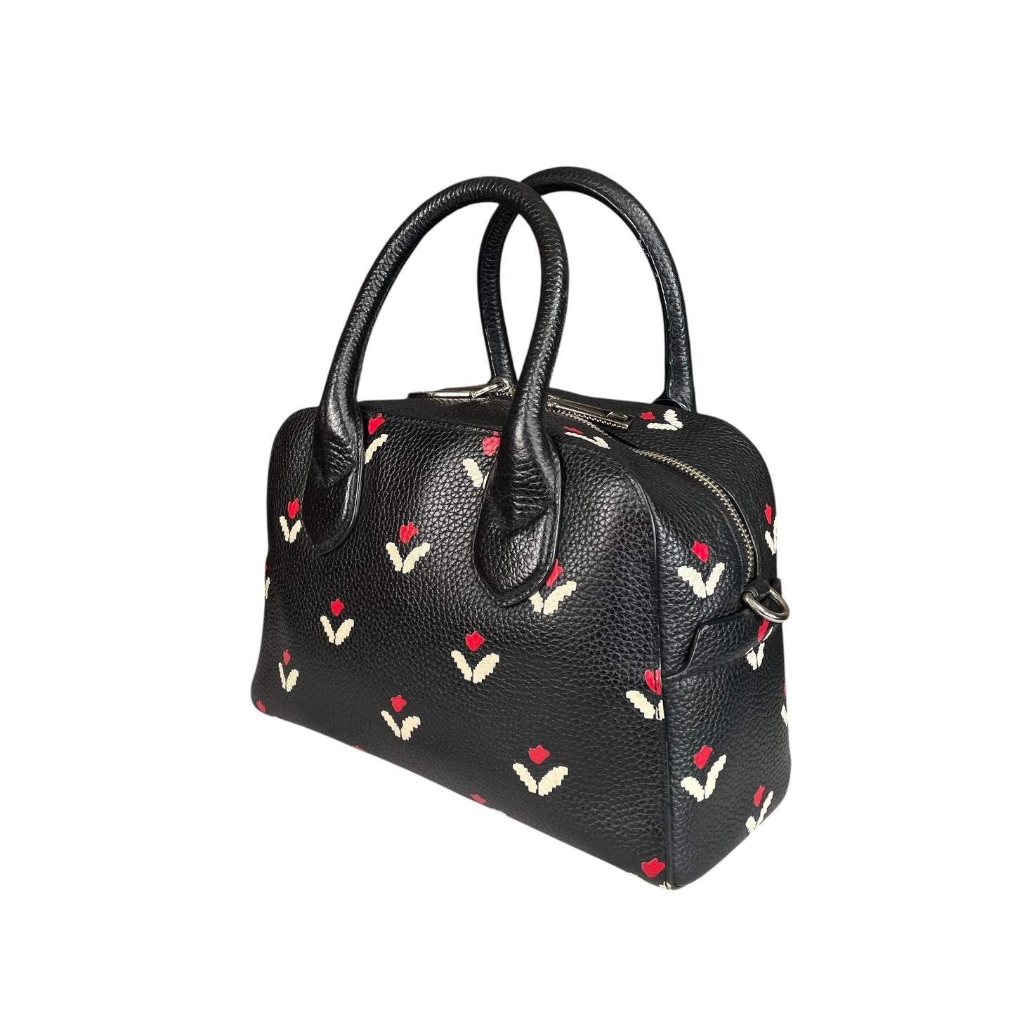 Marc Jacobs New York Tullip Collection Leather Beaded 2-Way SHW Zip Purse