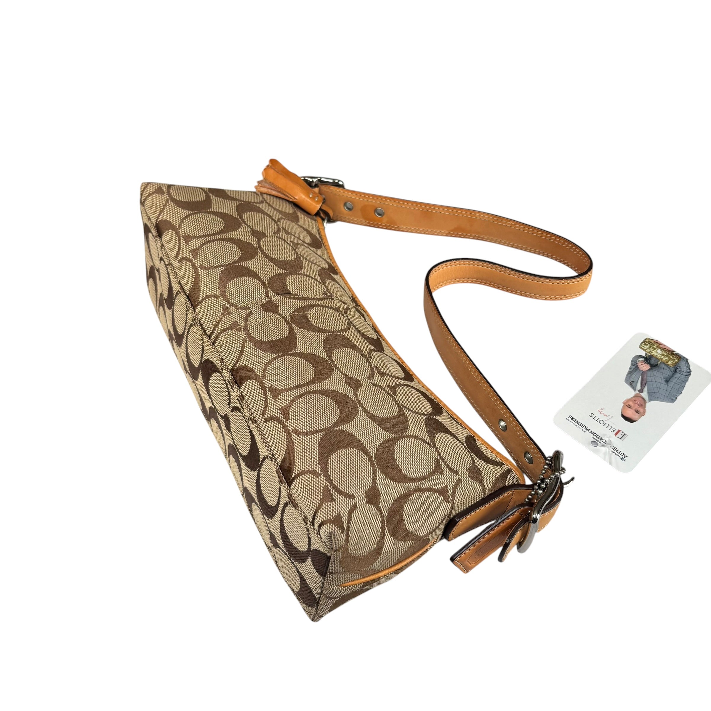 Coach Y2K Demi Tan Canvas Baguette Shoulder Purse – Elliott's Luxury