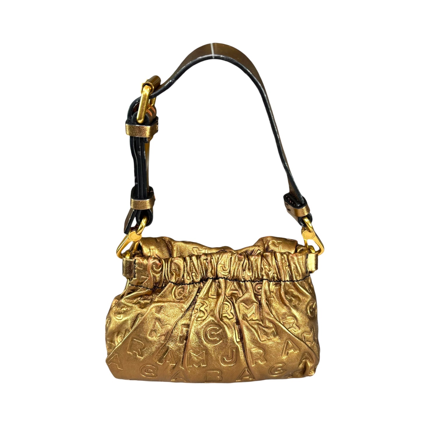 Marc By Marc Jacobs Mini Golden Metallic Leather Embossed Purse