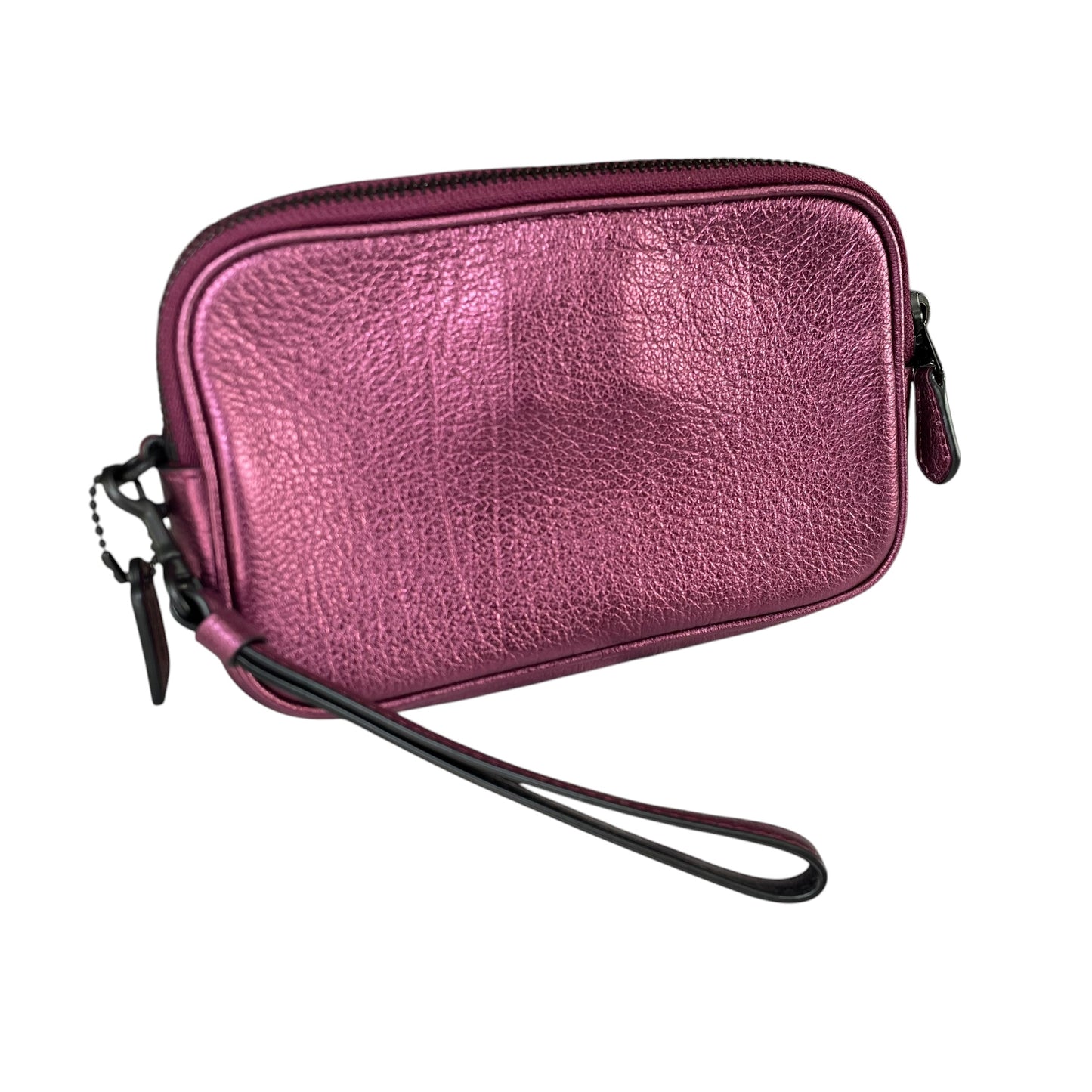 Coach Metallic Star Studded Double Purple Gumetal 2-Way Crossbody Wristlet