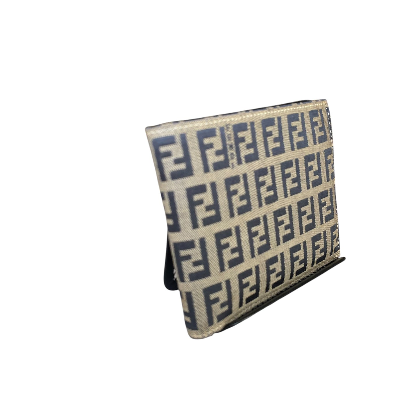 Fendi Zucchino Mens Bi-Fold Wallet – Navy Blue Monogram Canvas