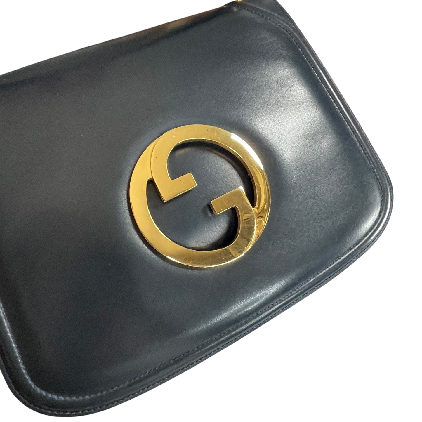 GG Blondie Navy GHW Blondie Flap Shoulder Two Way Purse