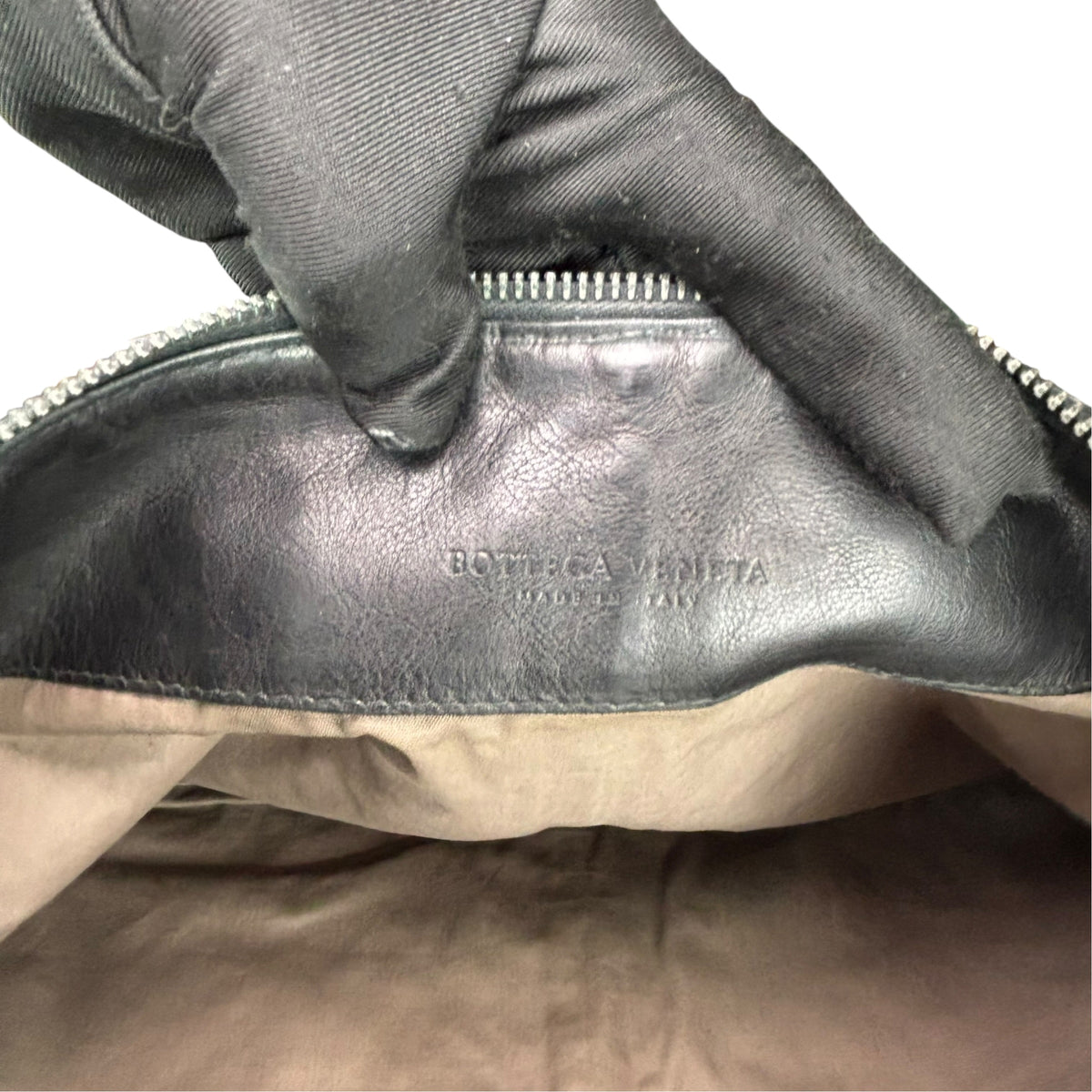 Bottega Veneta Black Perforated Leather Laptop Sleeve 15”