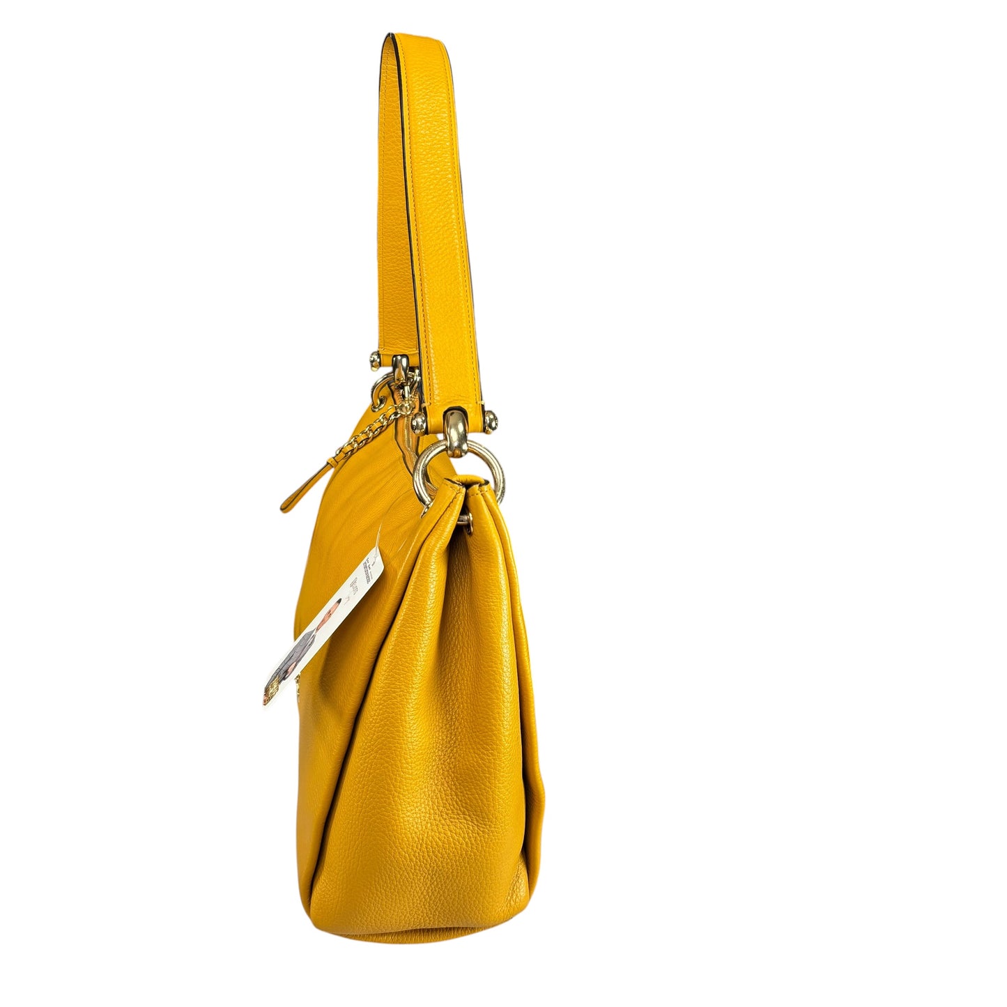 Coach Mia Mustard GHW Leather 2-Way Crossbody Purse