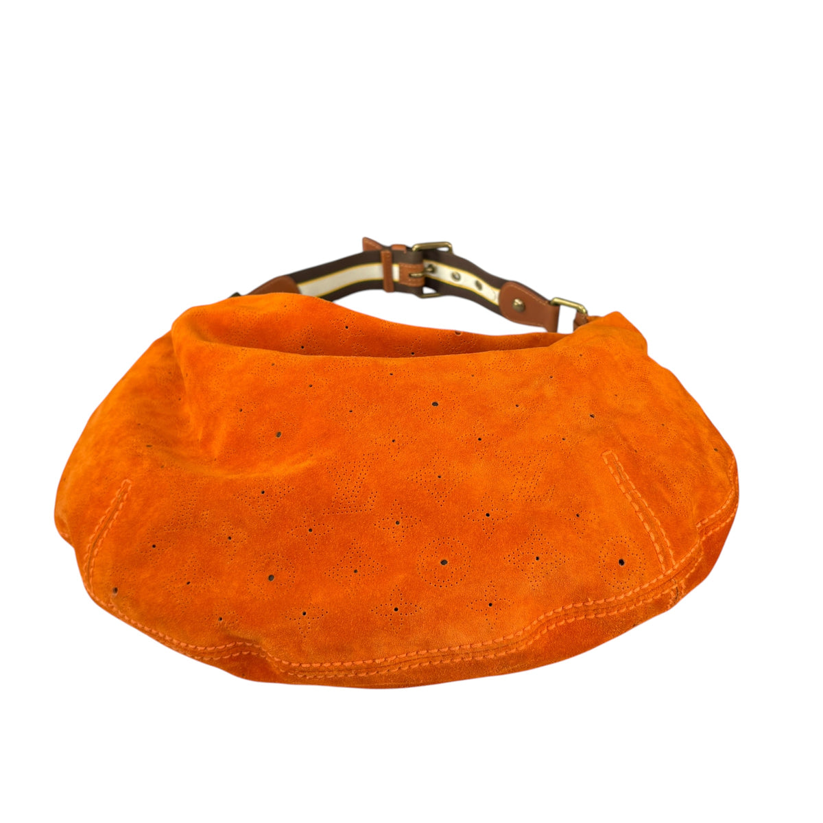 Louis Vuitton Y2K Onata Orange Suede Mahina GM Leather Hobo Purse