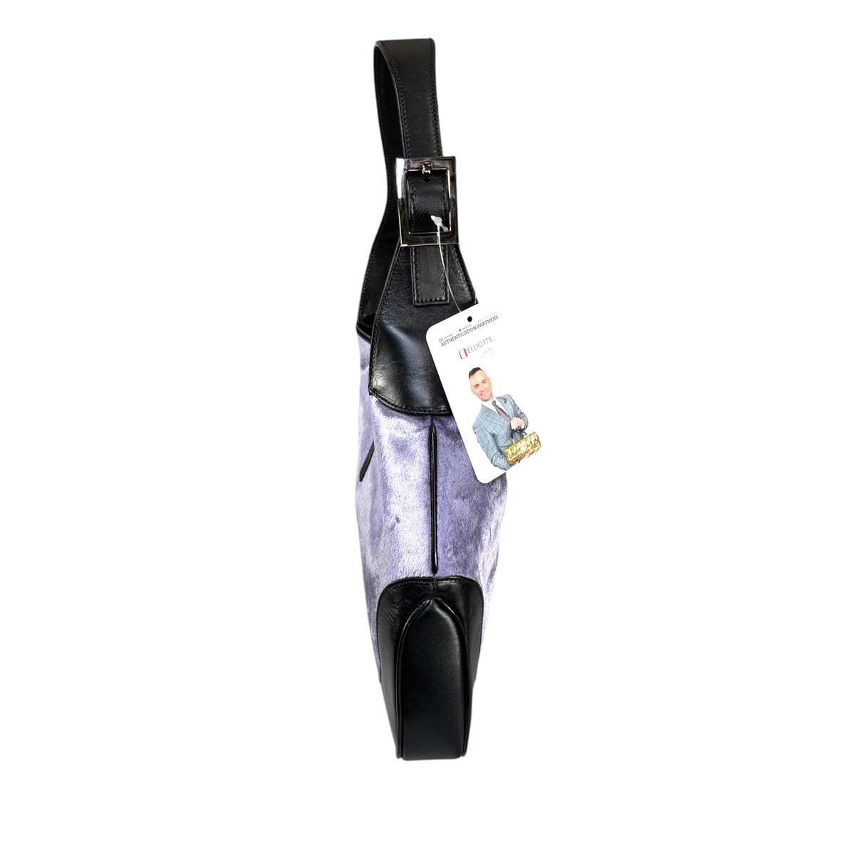 Gucci Y2K Jackie Lilac Velvet & Black Leather Shoulder Bag