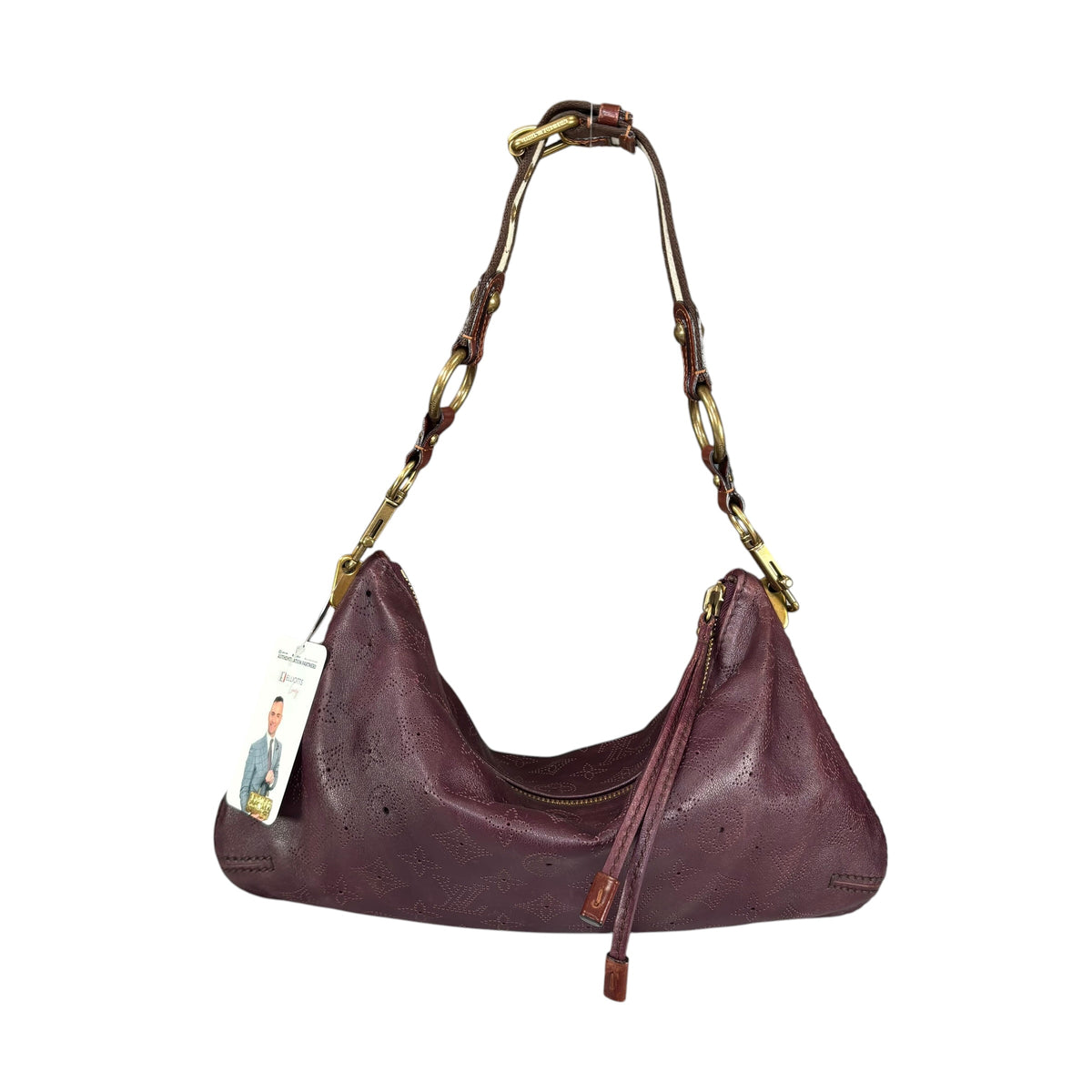 Louis Vuitton Limited Edition Mahina Bordeaux Leather Onatah PM Pouchette Hobo