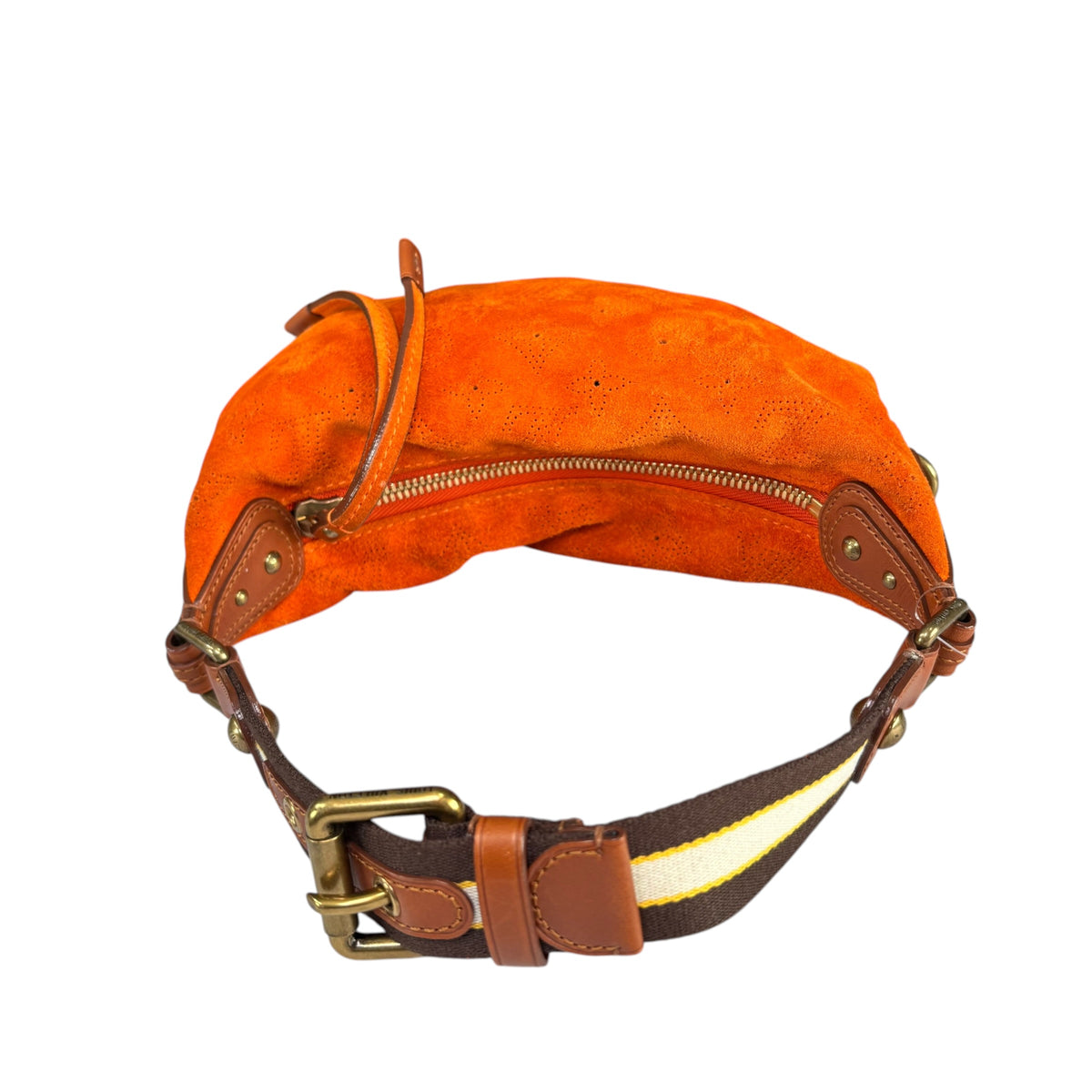 Louis Vuitton Y2K Onata Orange Suede Mahina PM Mini Leather Hobo Purse