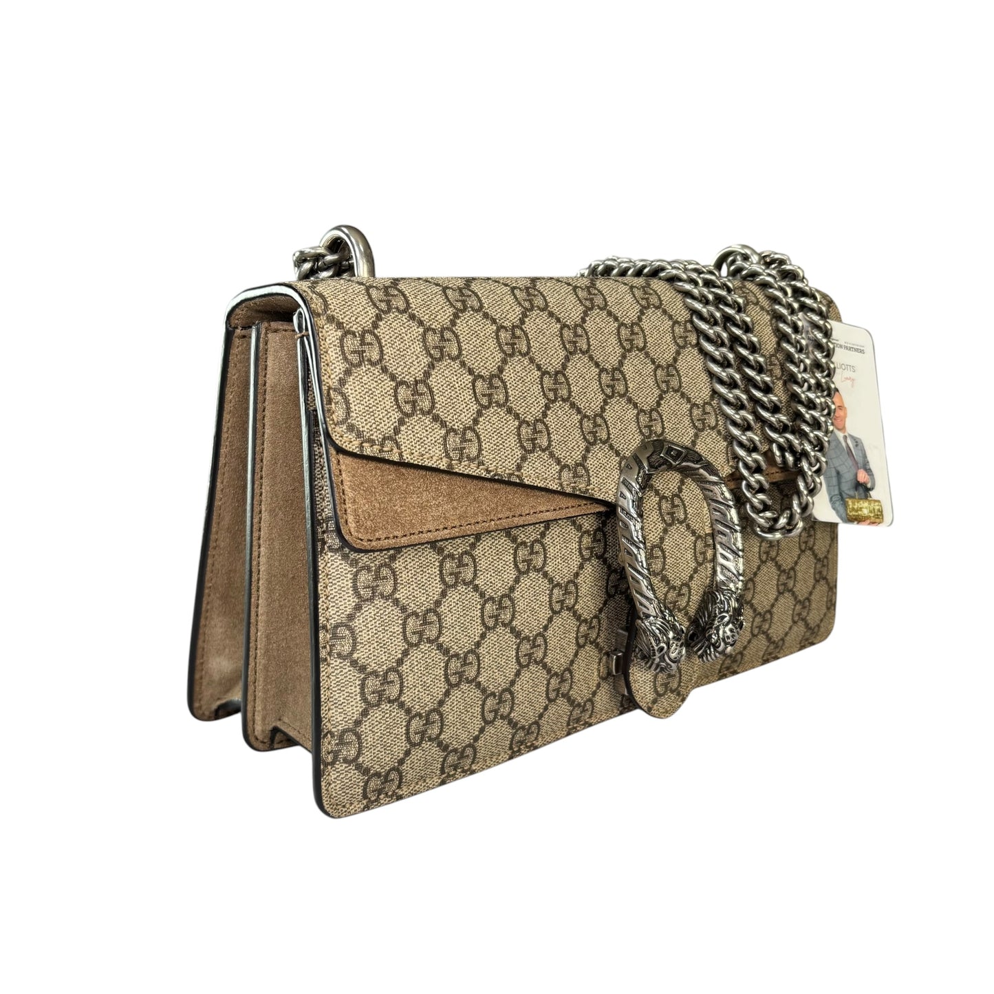 Gucci GG Dionysus Medium GG Supreme Canvas / Suede Shoulder Purse