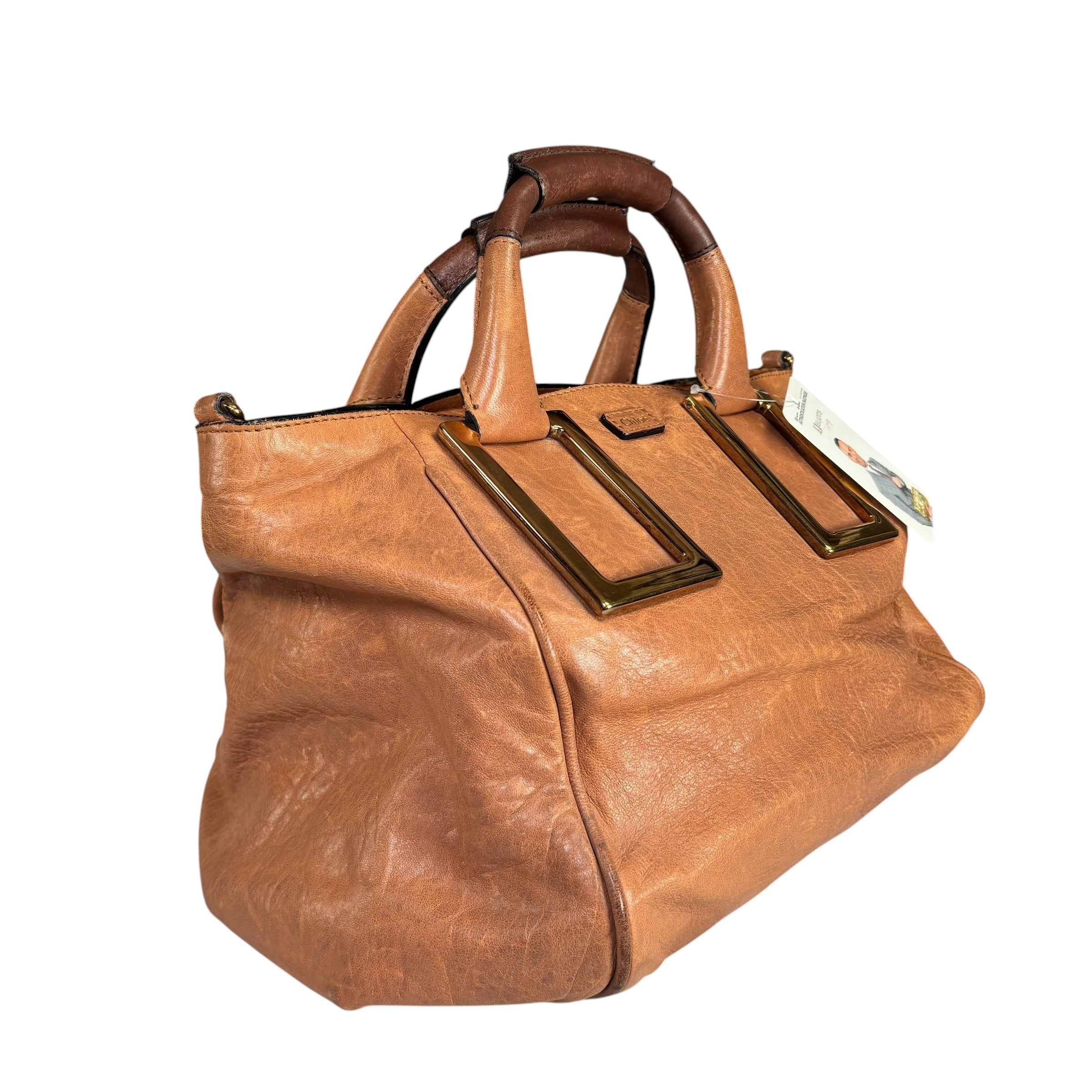 Chloe Ethel Medium Cognac Brown Leather Satchel – Elliott's Luxury