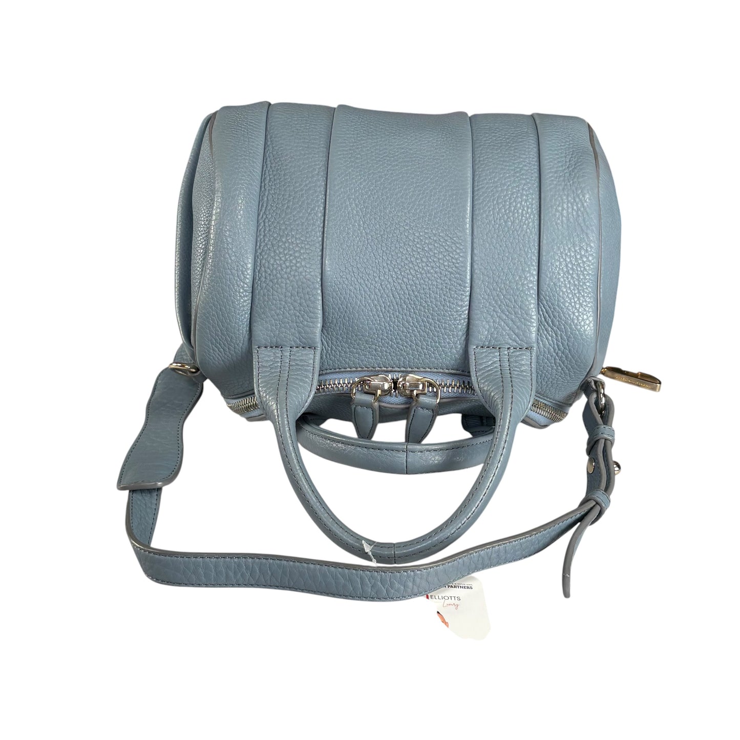 Alexander Wang Rocky Light Blue Gold HW Leather Boston 2-Way Crossbody
