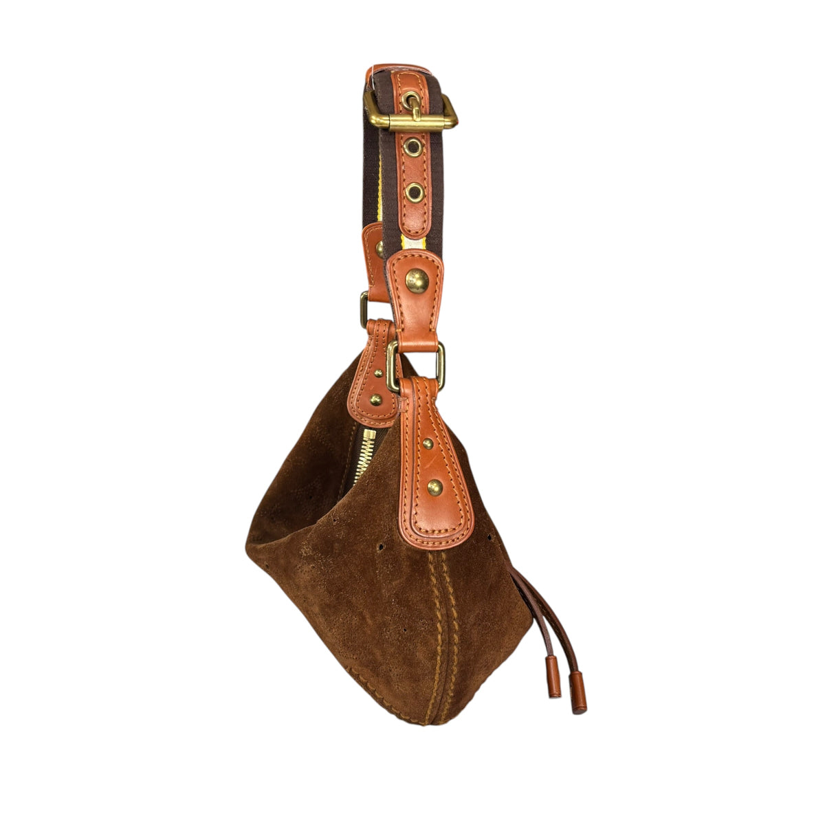 Louis Vuitton Y2K Mahina Monogram Brown Suede PM Hobo