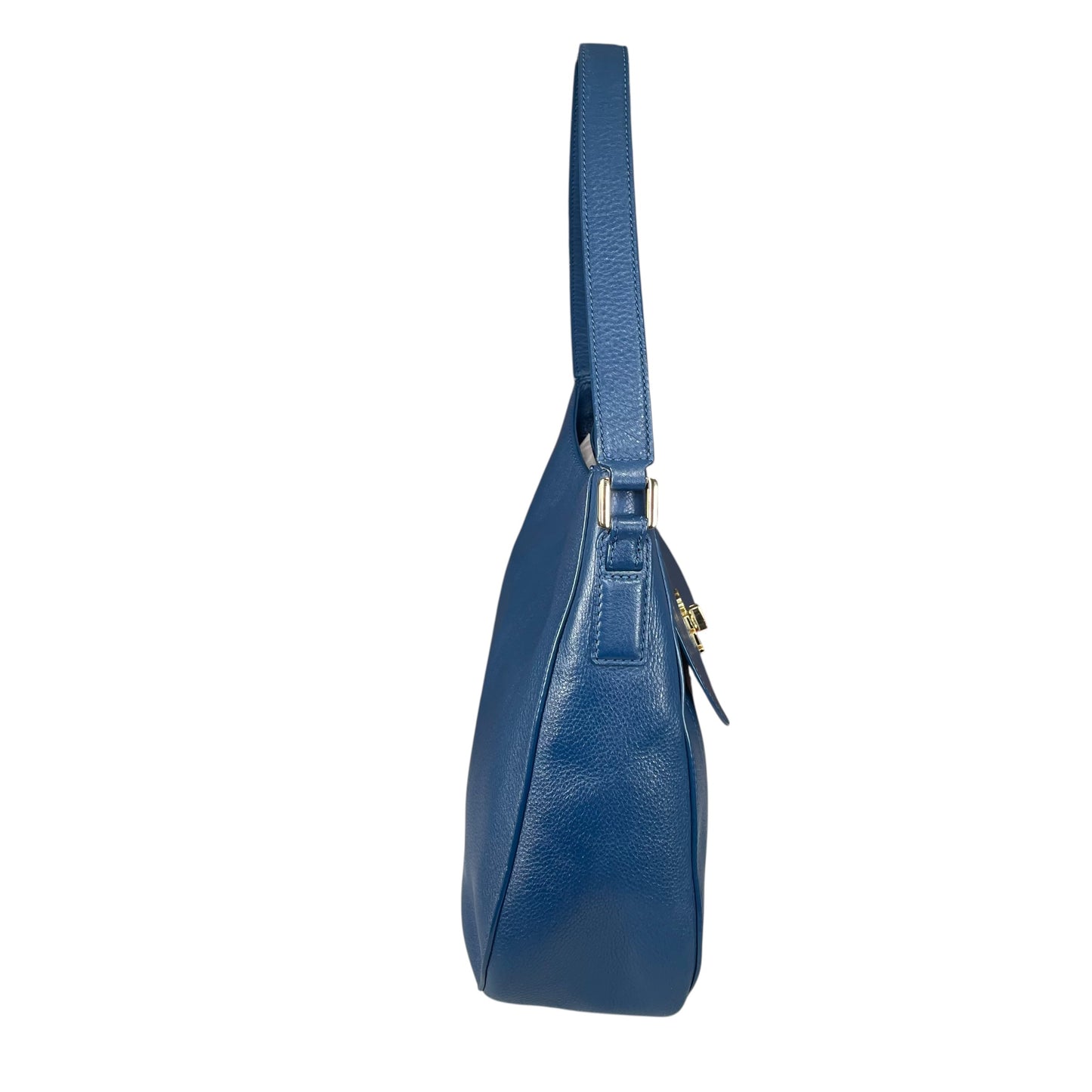 Tory Burch Mercer Blue Wave Leather GHW Hobo Shoulder Bag