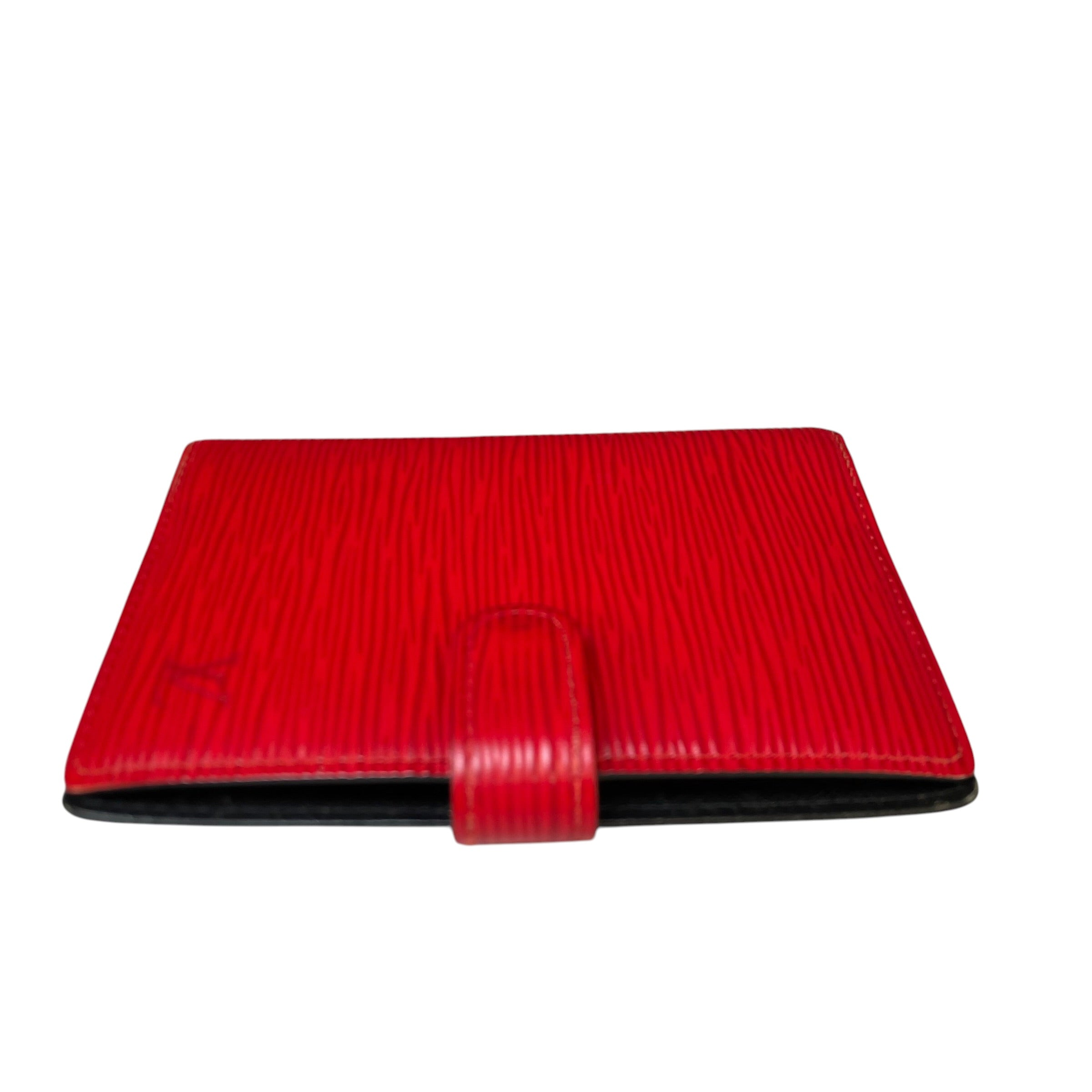 Louis Vuitton Agenda PM Red Epi Leather Gold Hardware Snap Closure