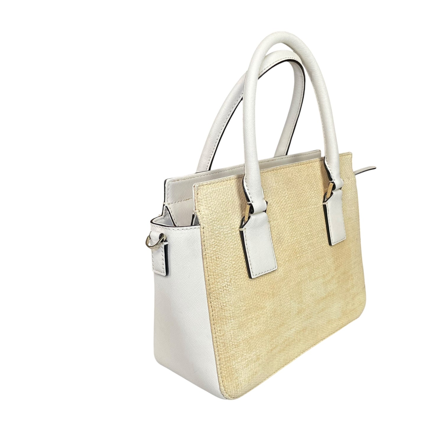 Kate Spade Cameron Street Candace Raffia Satchel GHW 2-Way Tote