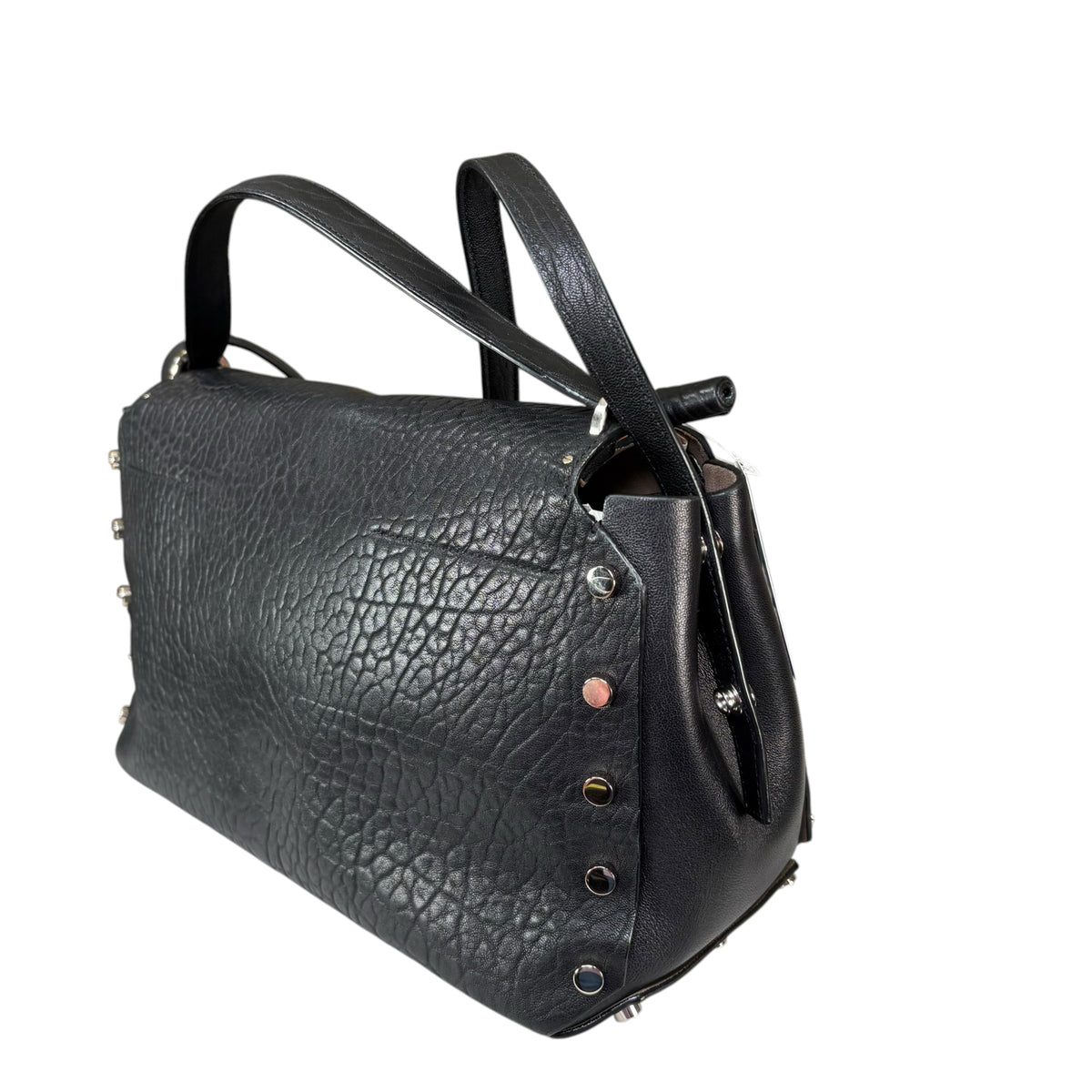 Jimmy Choo Lockett Black Large SHW 2-Way Satchel Bag