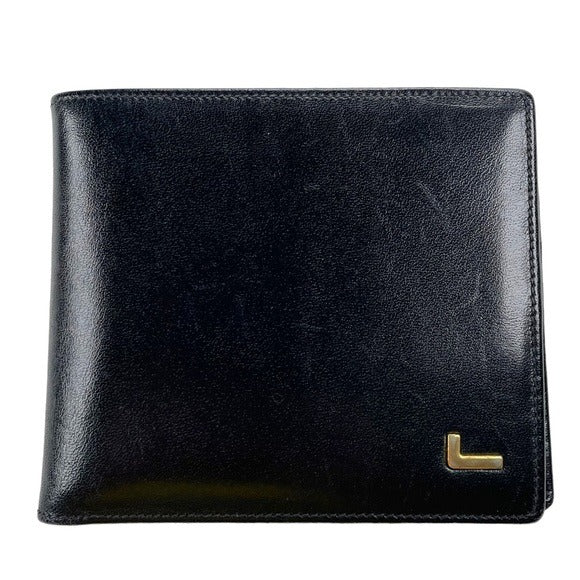 Lancel Black Mens Leather Bi-Fold Wallet