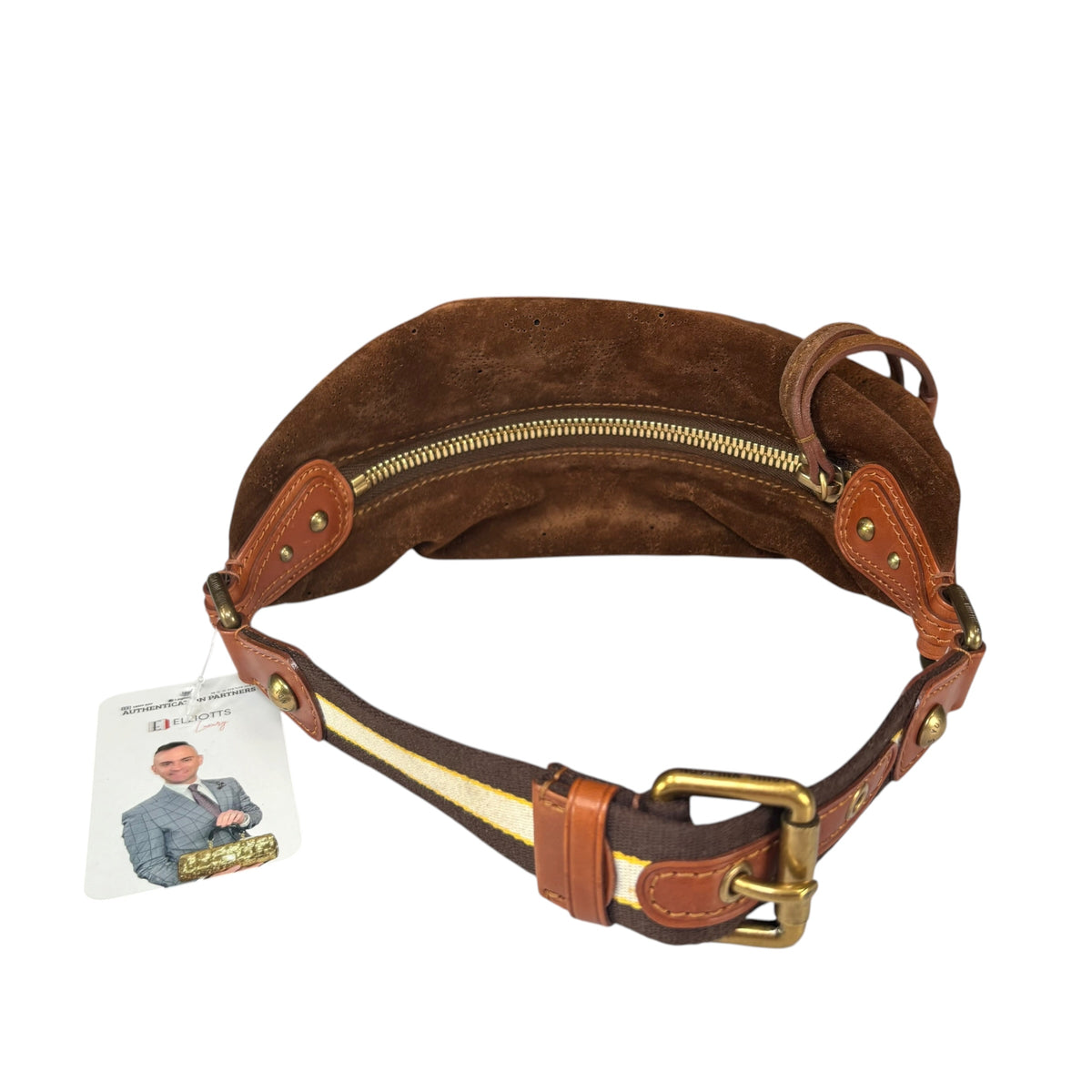 Louis Vuitton Y2K Mahina Monogram Brown Suede PM Hobo