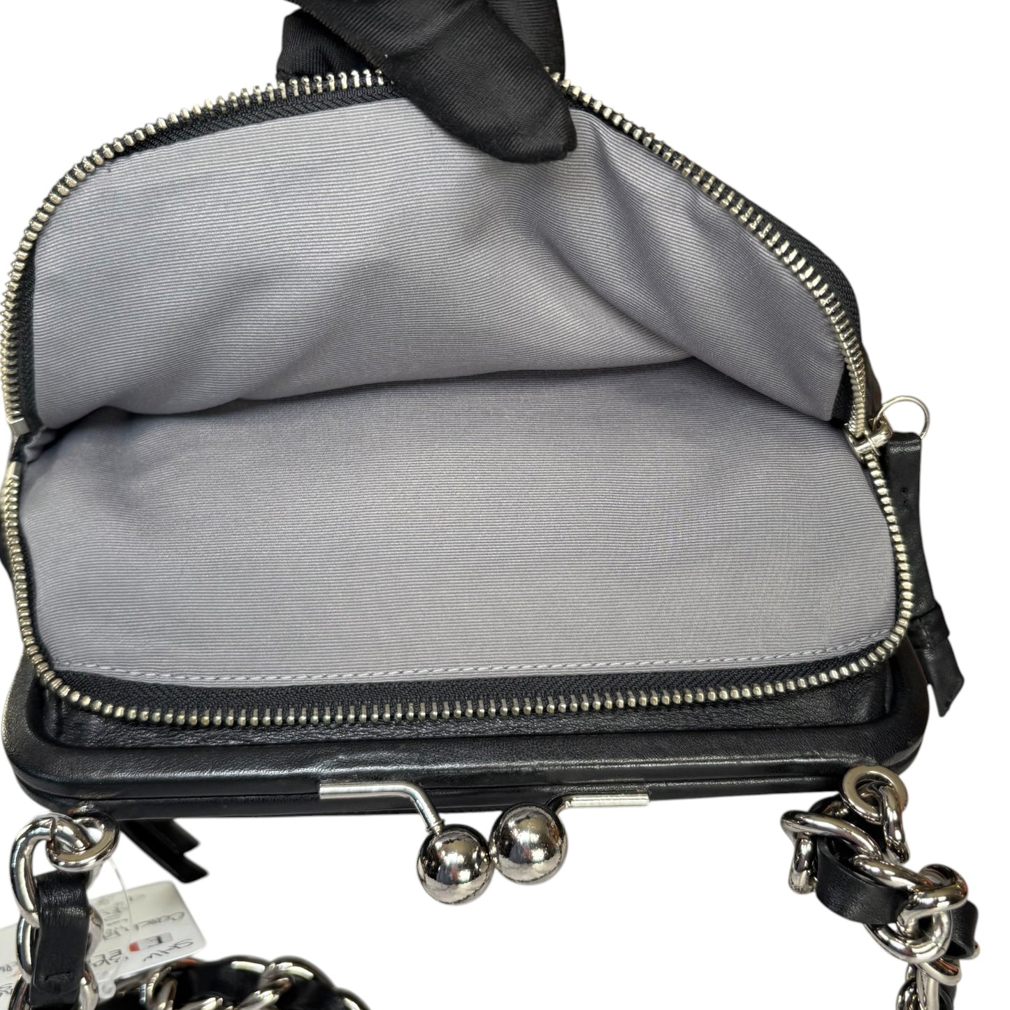 Coach Y2K Parker Black Leather SHW Kiss-Lock Shoulder Purse
