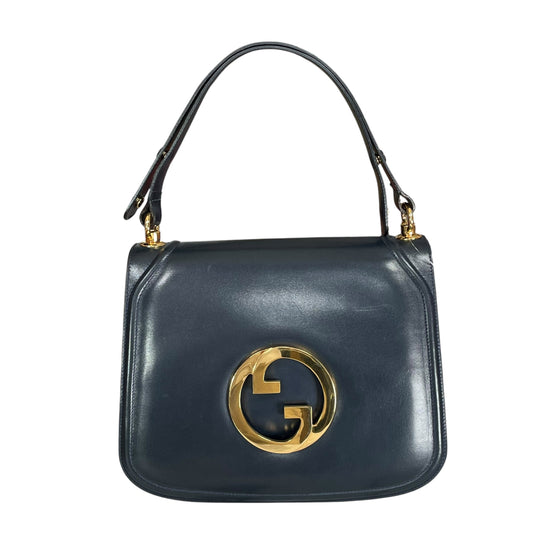 GG Blondie Navy GHW Blondie Flap Shoulder Two Way Purse