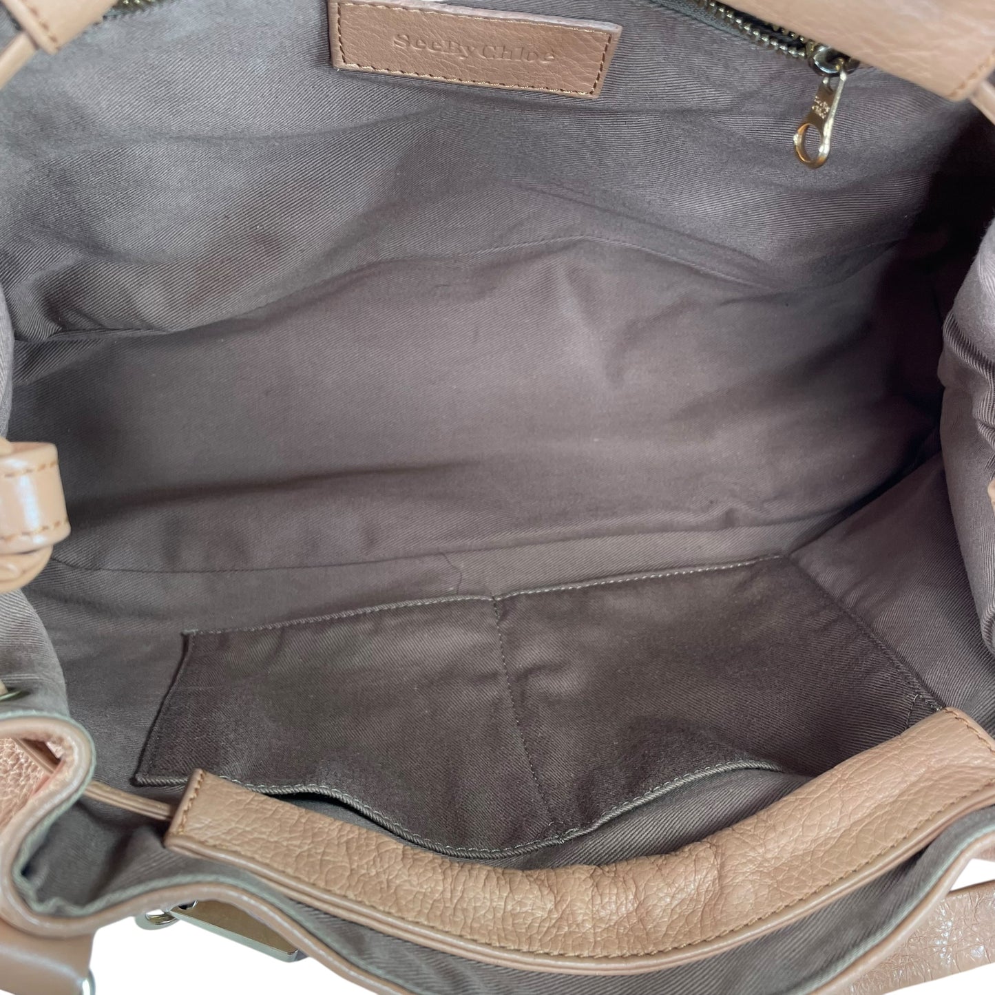 See By Chloe Cherry Blush Pink Leather DrawString Snap 2-Way Shoulder Purse