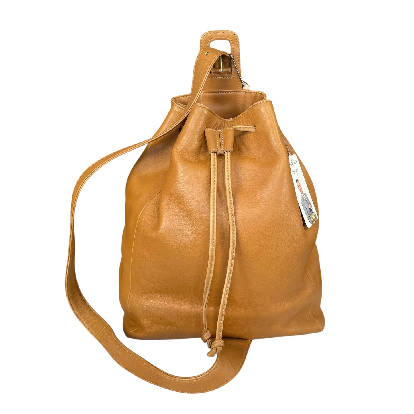 Coach Sonoma Tan Leather Sling Backpack Drawstring  Shoulder Bucket Tote