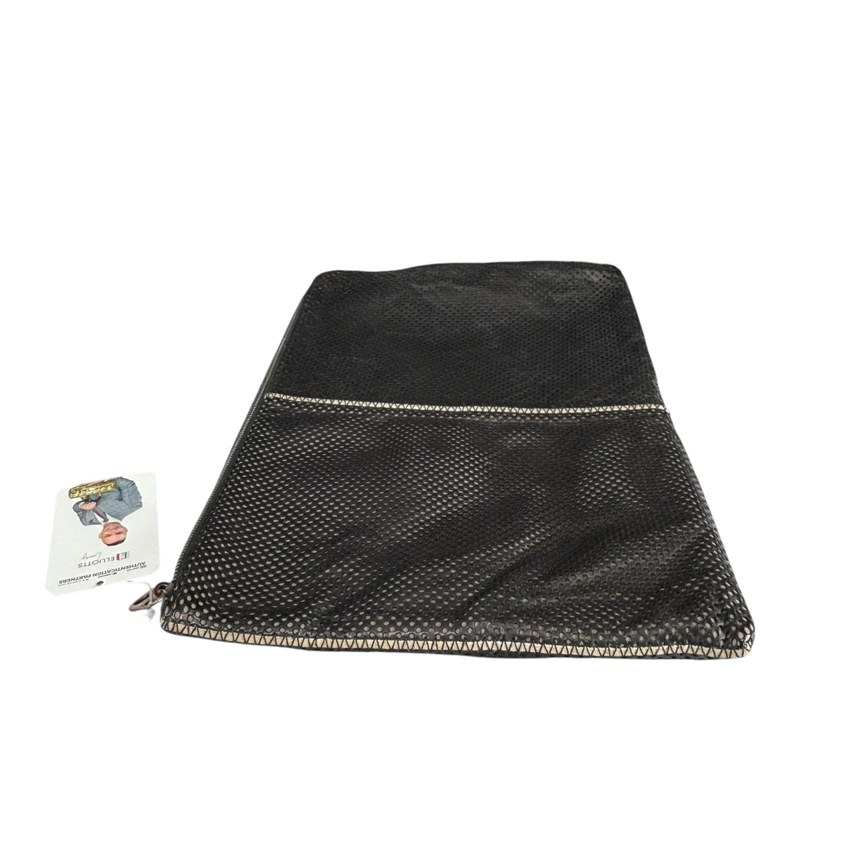 Bottega Veneta Black Perforated Leather Laptop Sleeve 15”