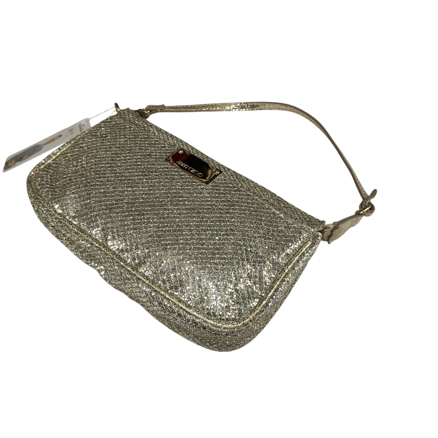 Jimmy Choo Glitter GHW Pouchette Shoulder Purse