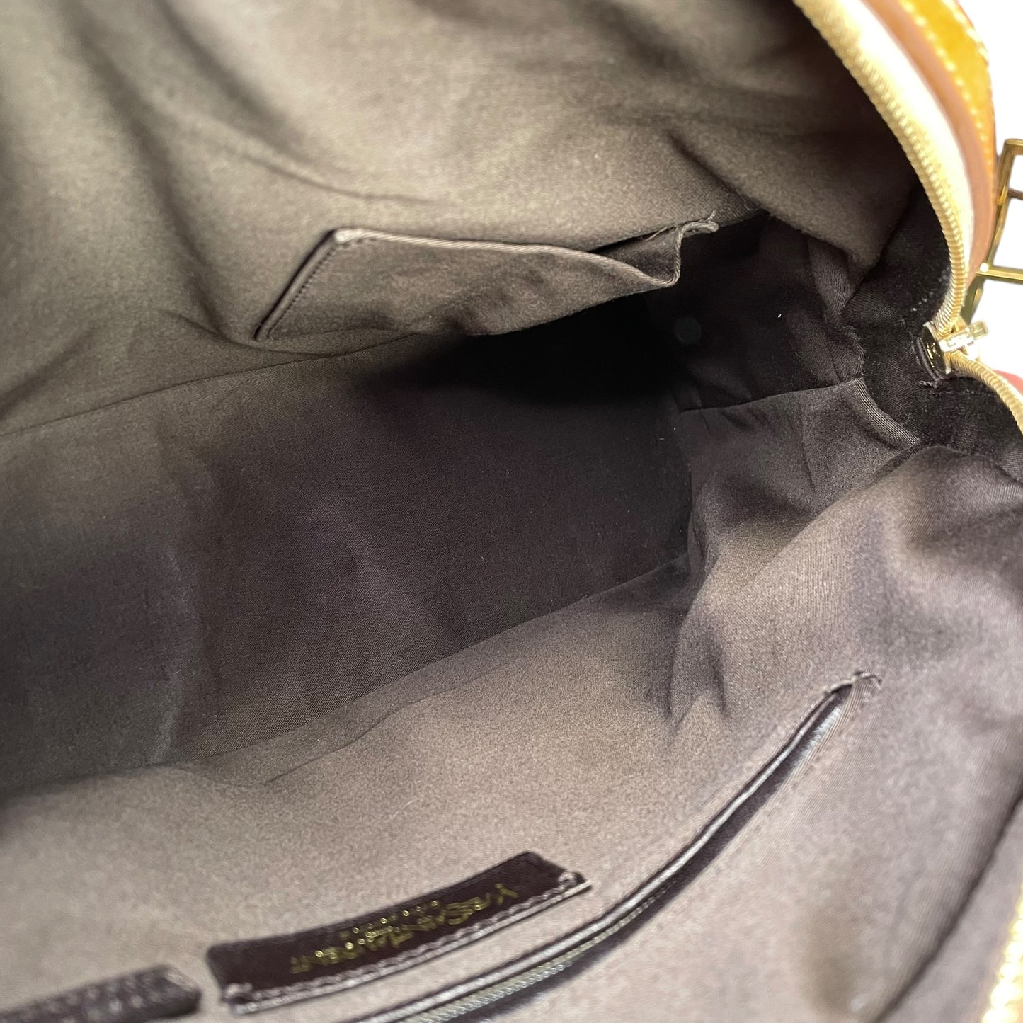 YSL Saint Laurent Mustard Hombre Patent Leather Muse GHW Tote