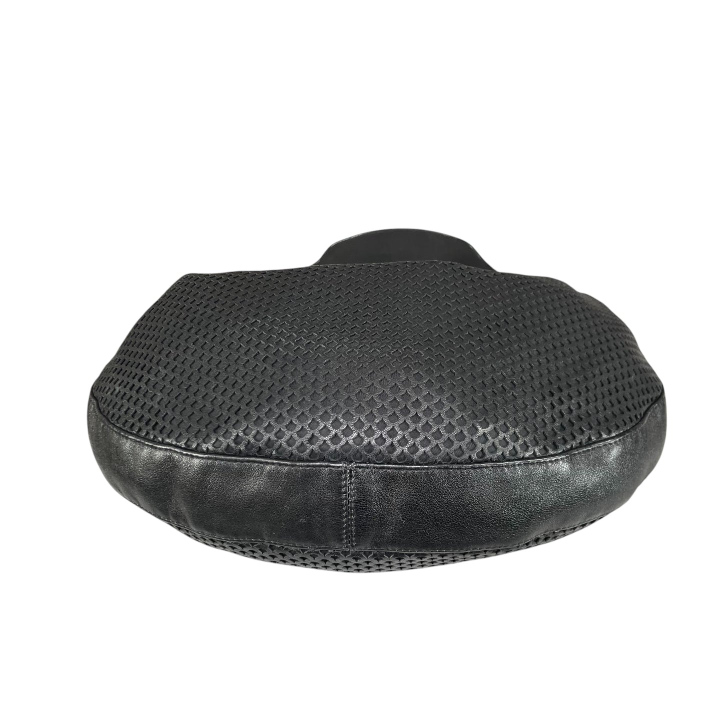 Christian Dior Y2K Perforated Leather Black CD Logo Shoulder Hobo bag Purse