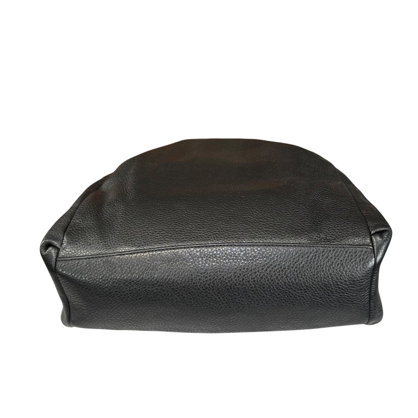 Coach Pinnacle Black Leather GHW Drawstring Bucket 2-Way Crossbody Purse