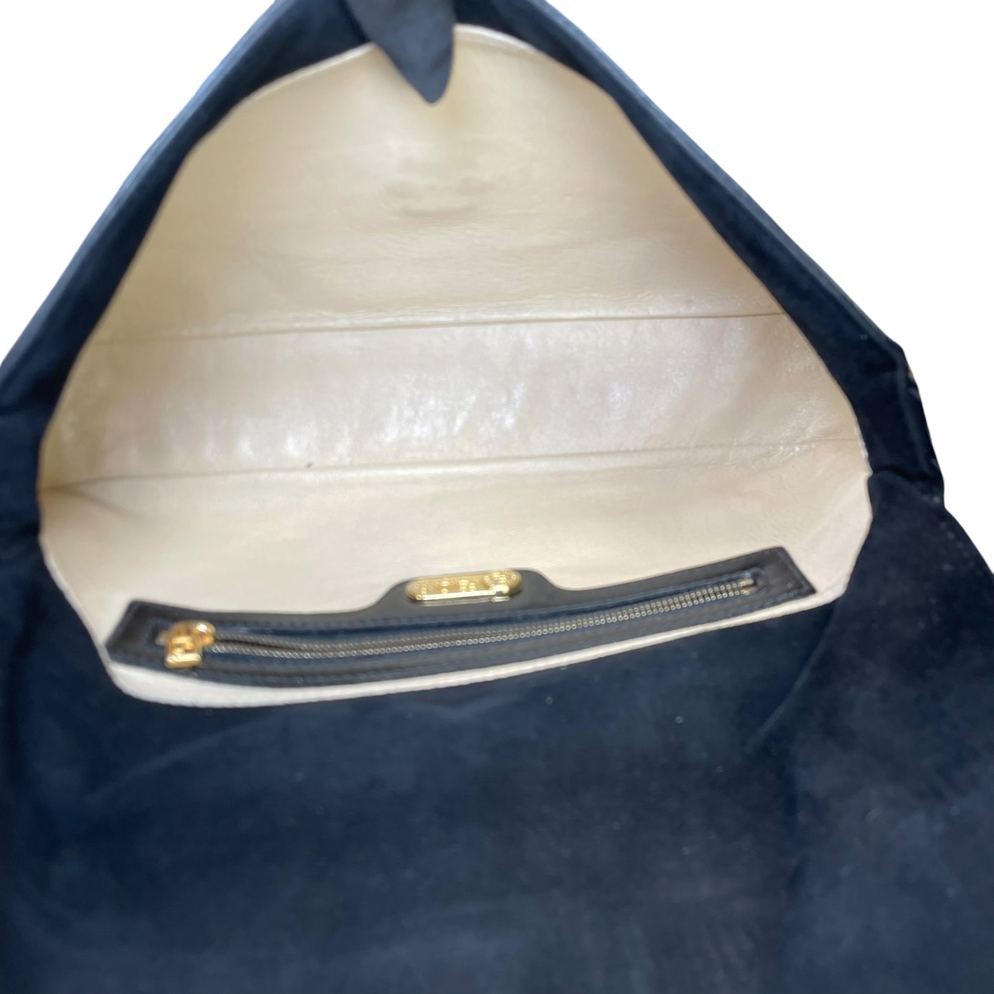 Fendi Baguette Black Patent Leather Two Tone HW Shoulder Purse