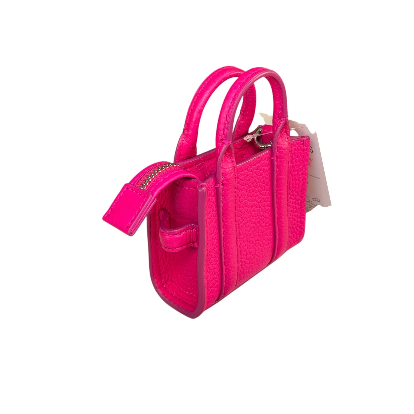 Marc Jacobs The Tote Bag Nano Leather Bag Charm / Keychain Pink Mini Tote