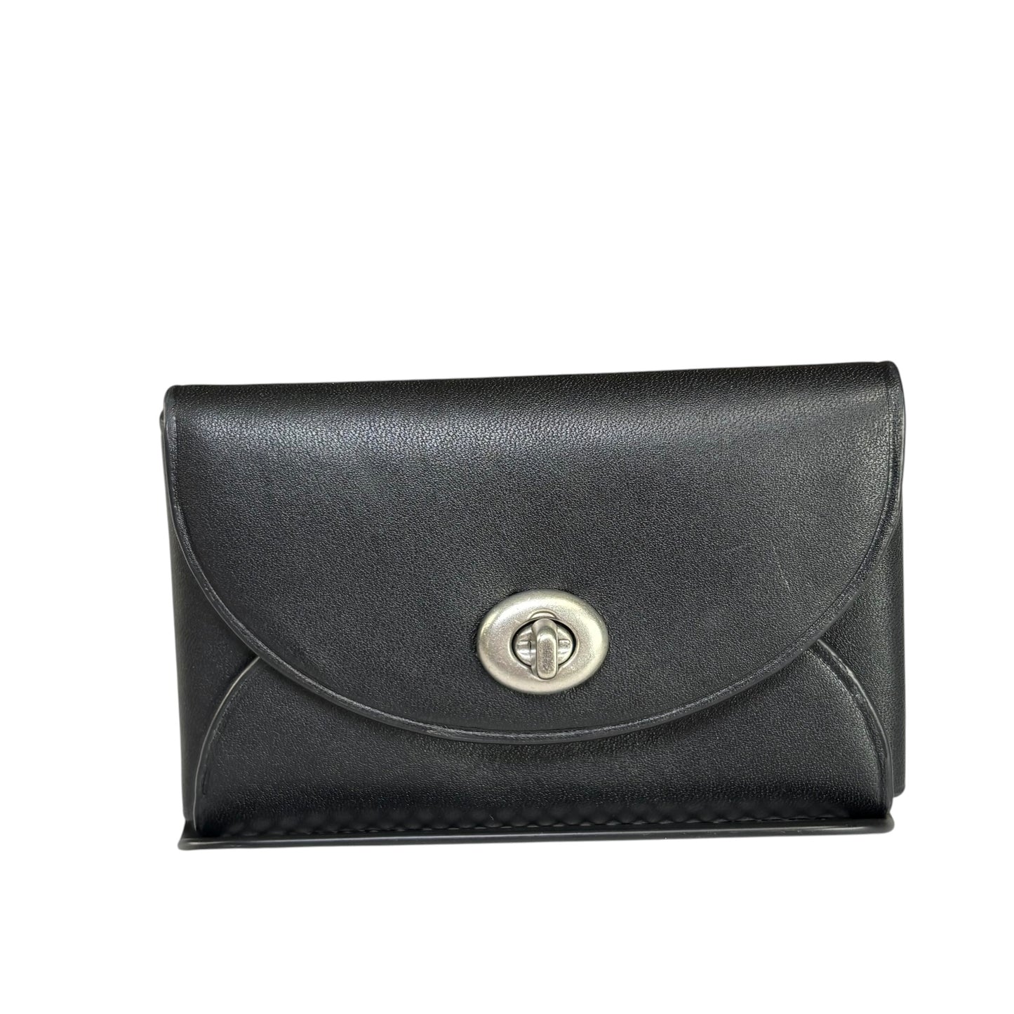 Coach Limited Turn-Lock Leather Rose Stud Card Holder