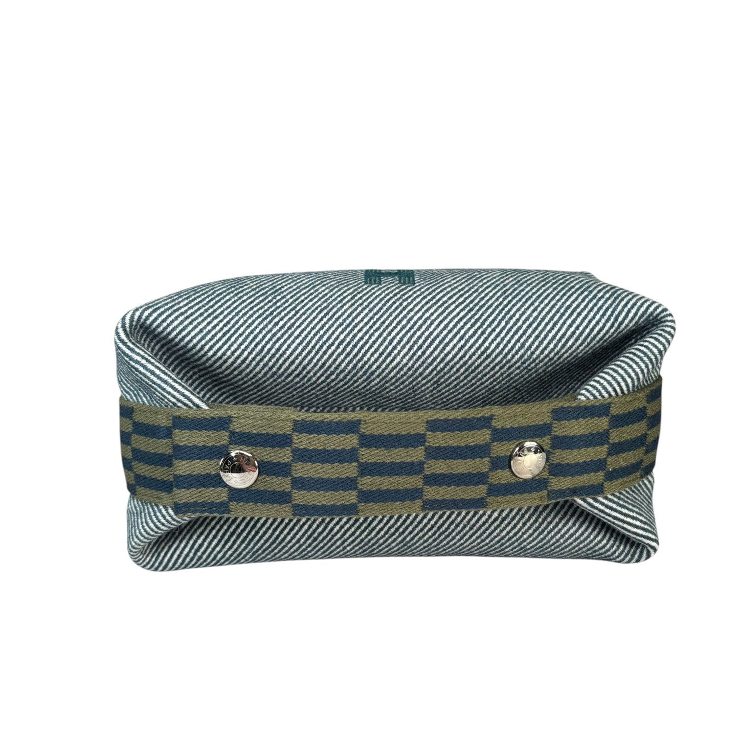 Hermes Bride-A-Brac Au Carre Case Navy / Green Wool