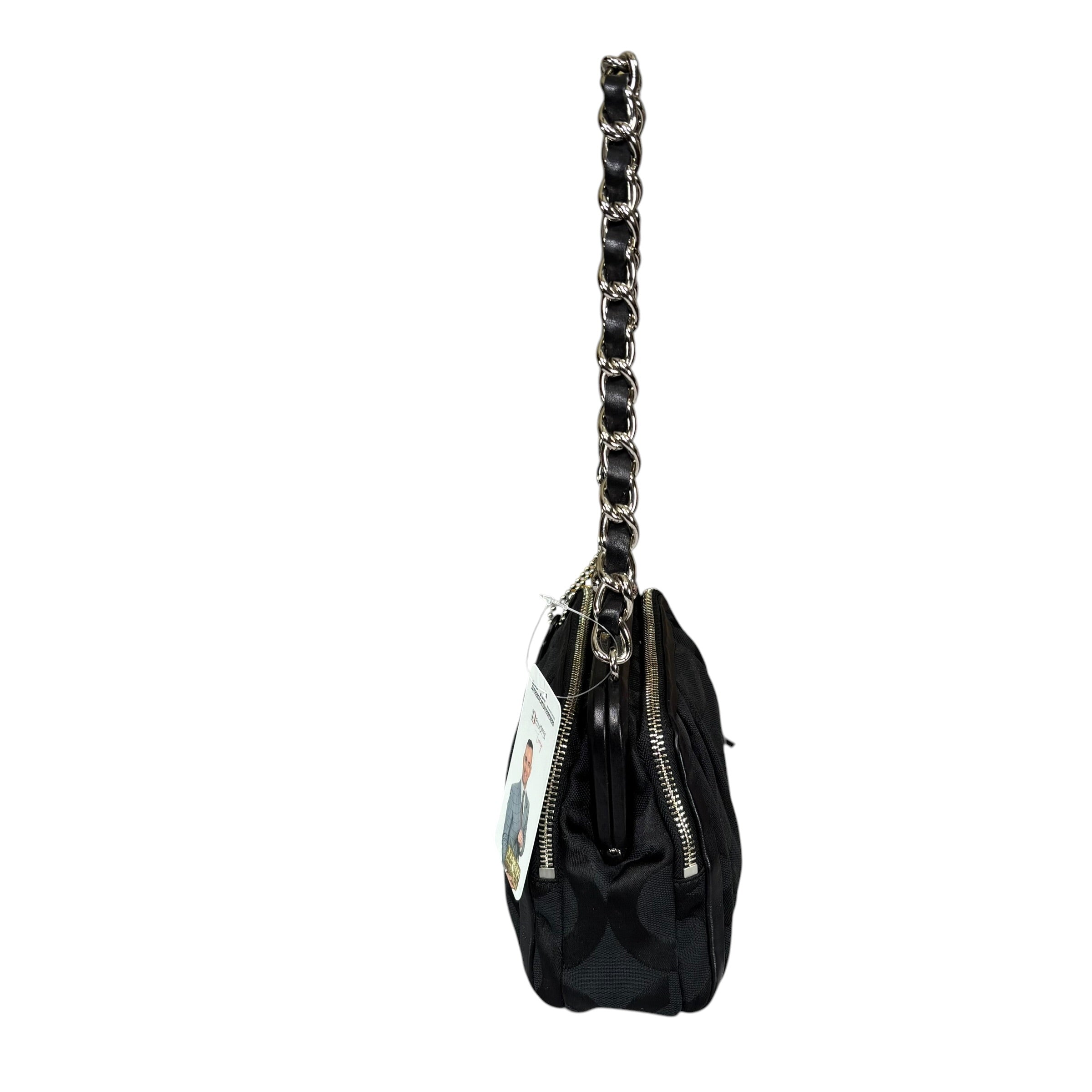 Coach Y2K Parker Opti C Canvas Leather Kiss-Lock Black Shoulder