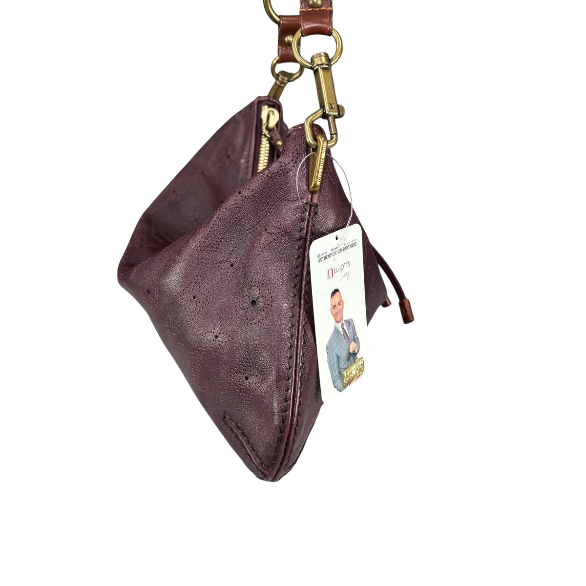 Louis Vuitton Limited Edition Mahina Bordeaux Leather Onatah PM Pouchette Hobo