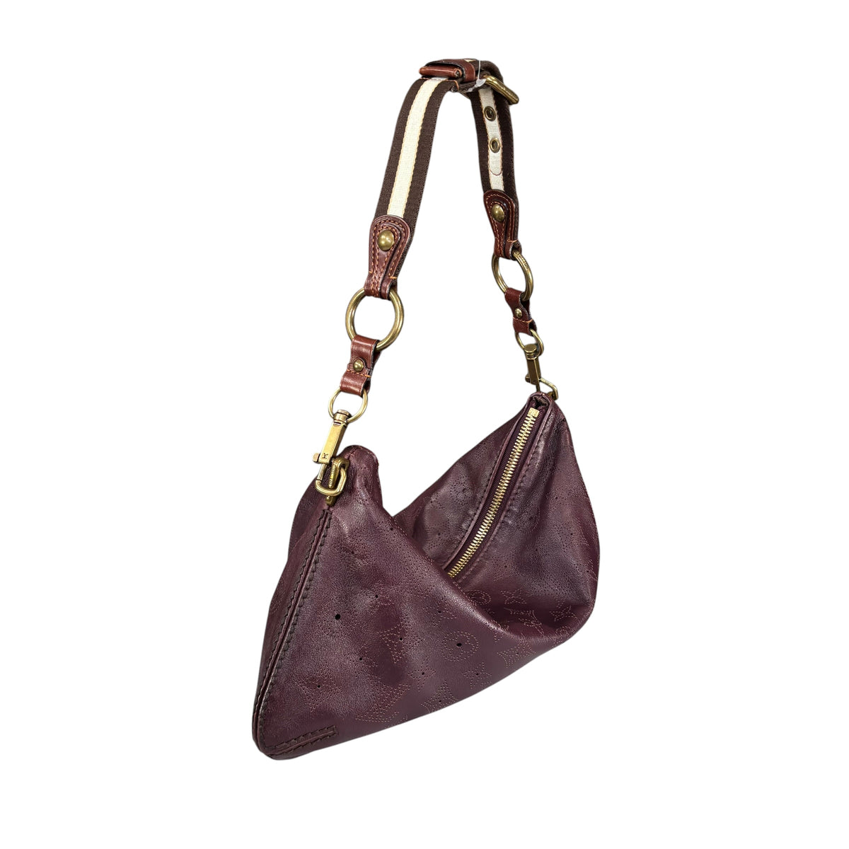 Louis Vuitton Limited Edition Mahina Bordeaux Leather Onatah PM Pouchette Hobo