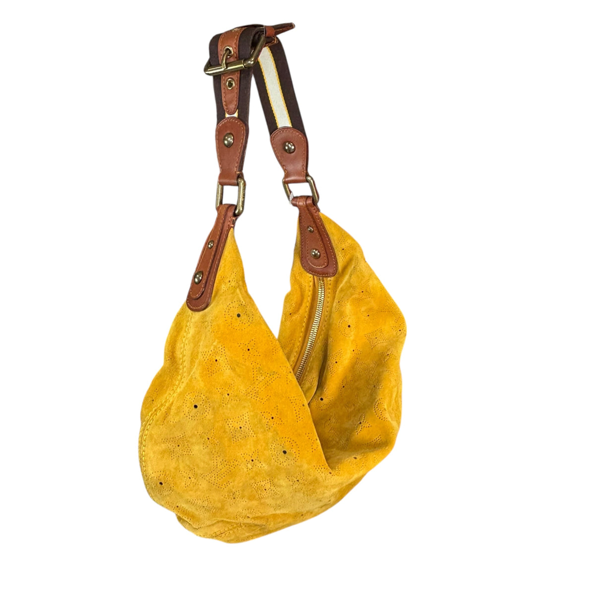 Louis Vuitton Y2K Onata Mustard Mahina Suede GM Hobo Bag