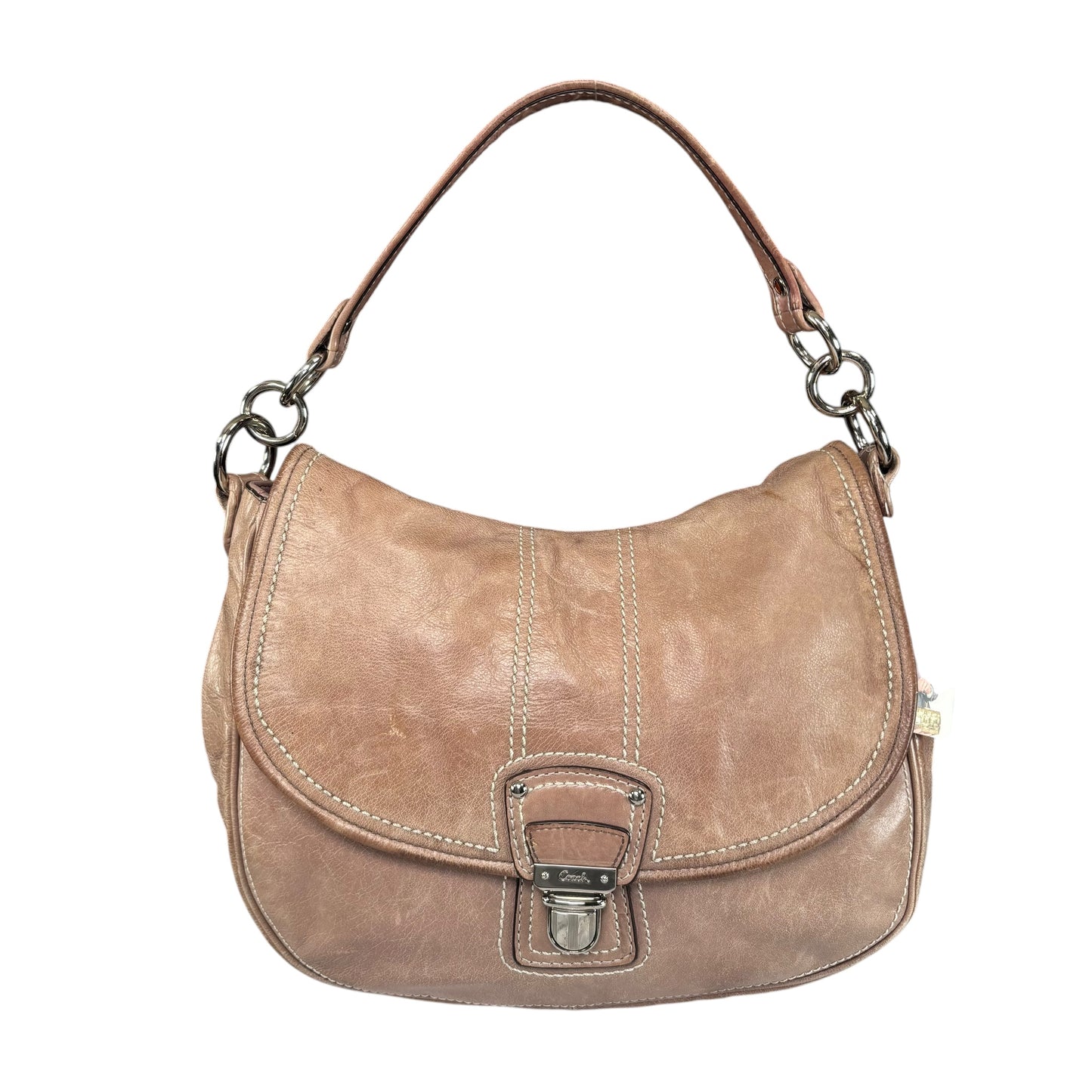 Coach Y2K Taupe Distressed Soho Buckle Shoulder Purse