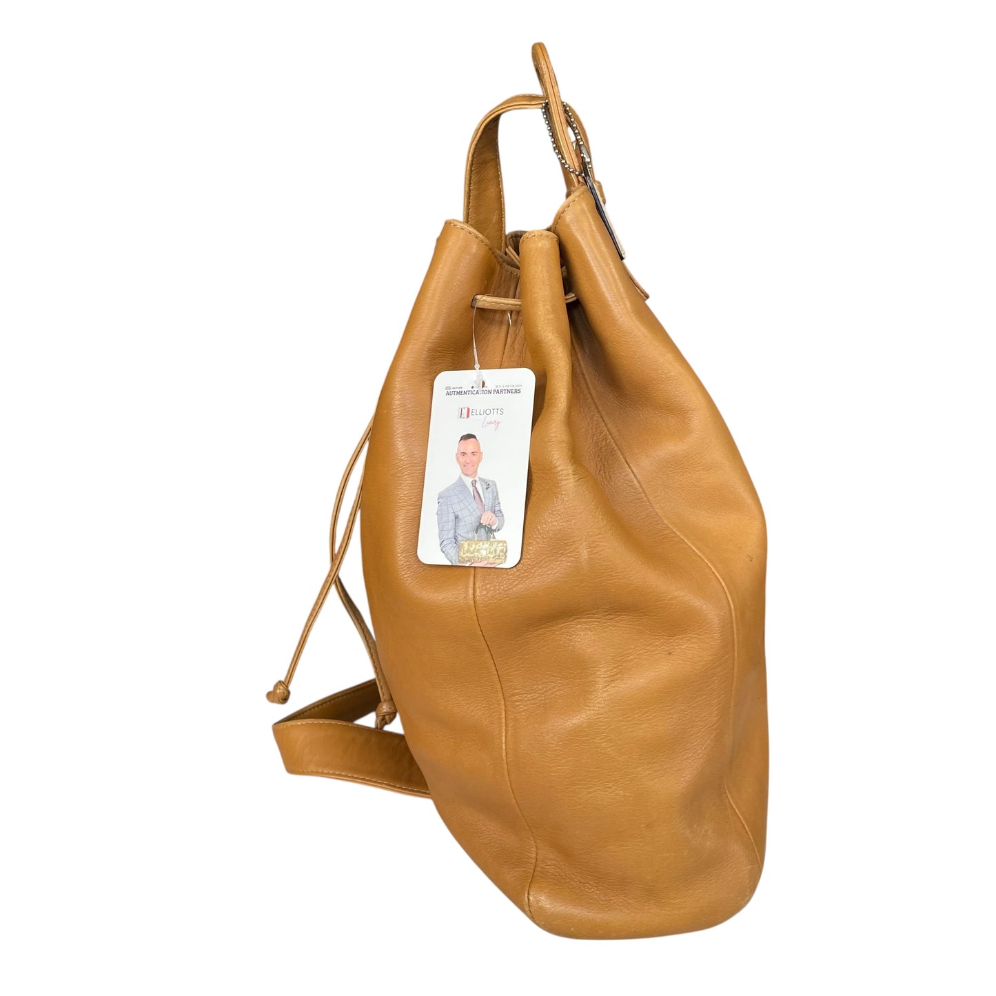 Coach Sonoma Tan Leather Sling Backpack Drawstring  Shoulder Bucket Tote