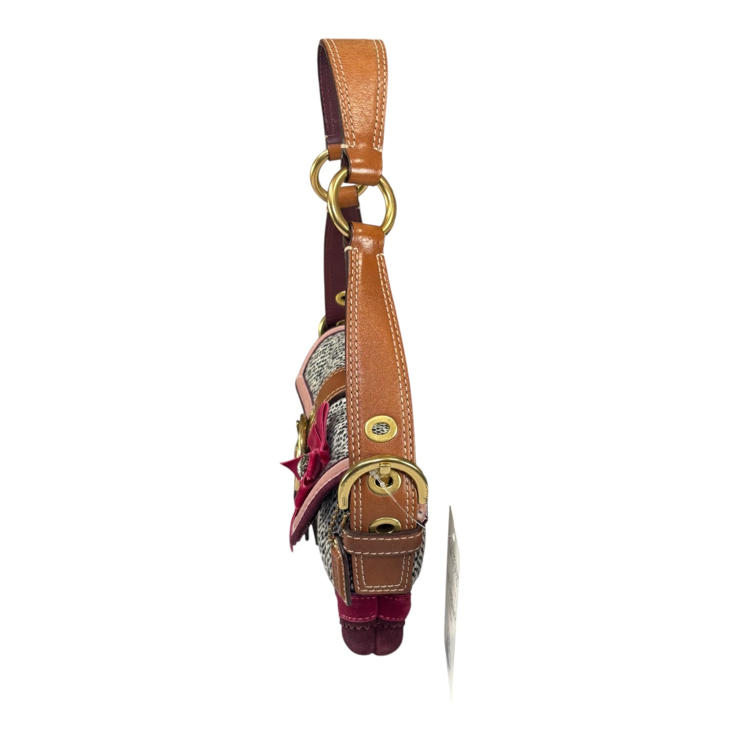 Coach Y2K Tweet Suede Bow Limited Baguette Purse