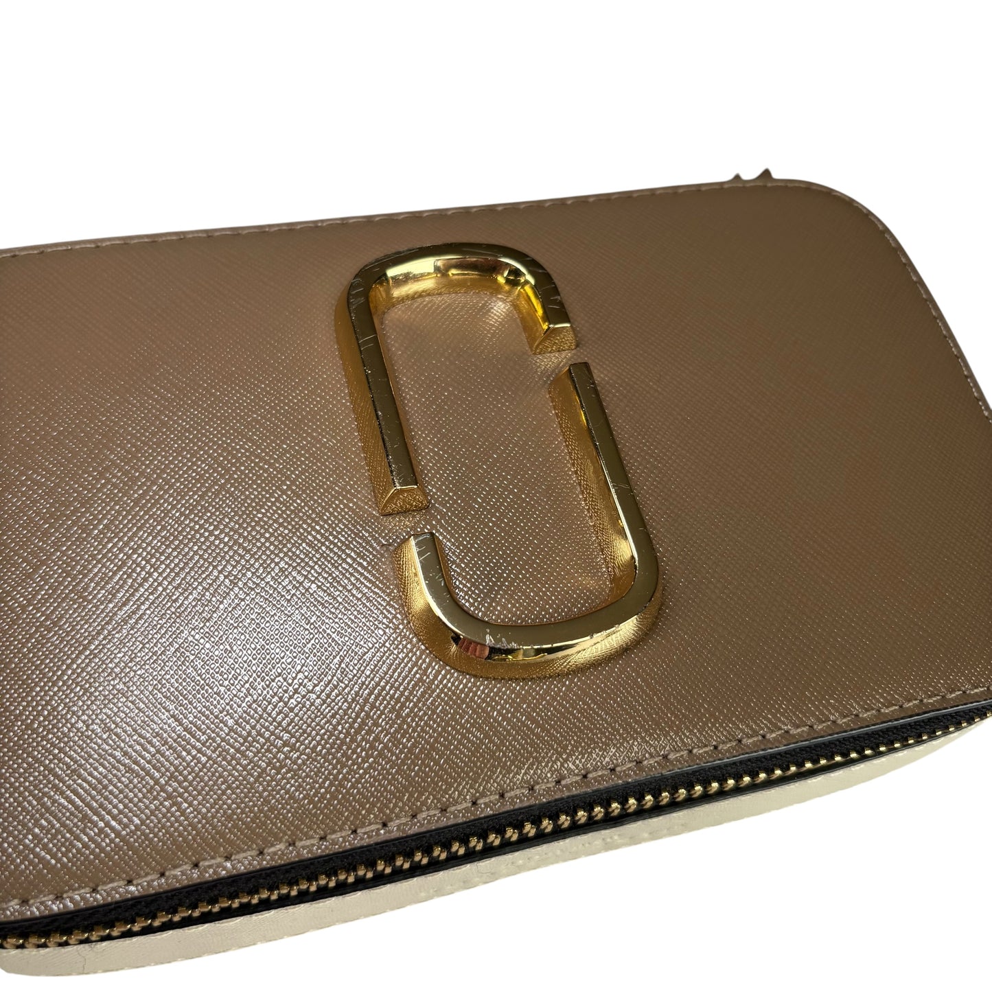 Marc Jacobs The Snapshot  Saffiano Leather French Gray Gold  Crossbody
