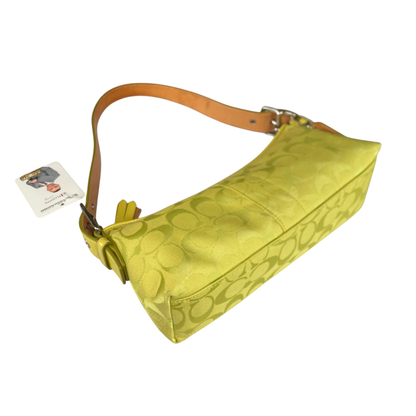 Coach Demi Y2K Signature C Lime Shoulder Purse