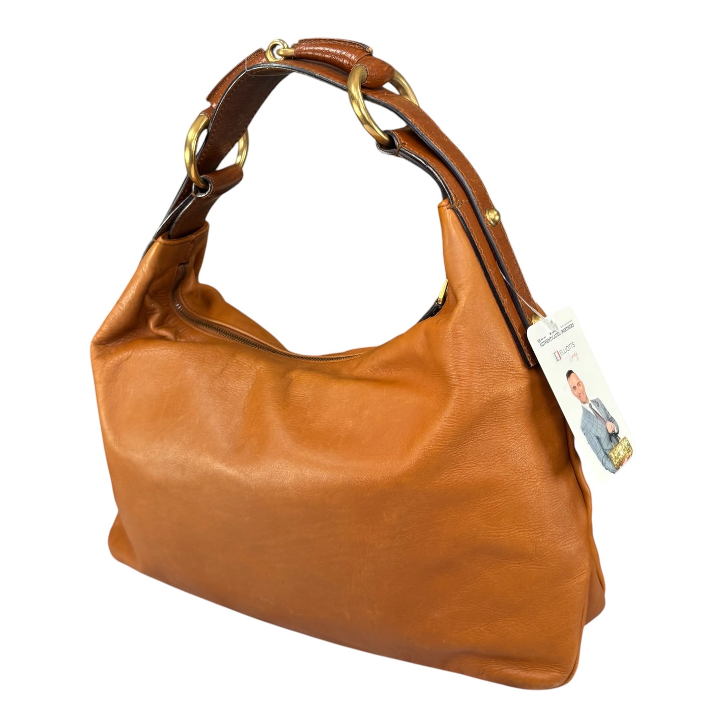 Gucci Y2K Horsebit GHW Congac Leather Shoulder Hobo Purse