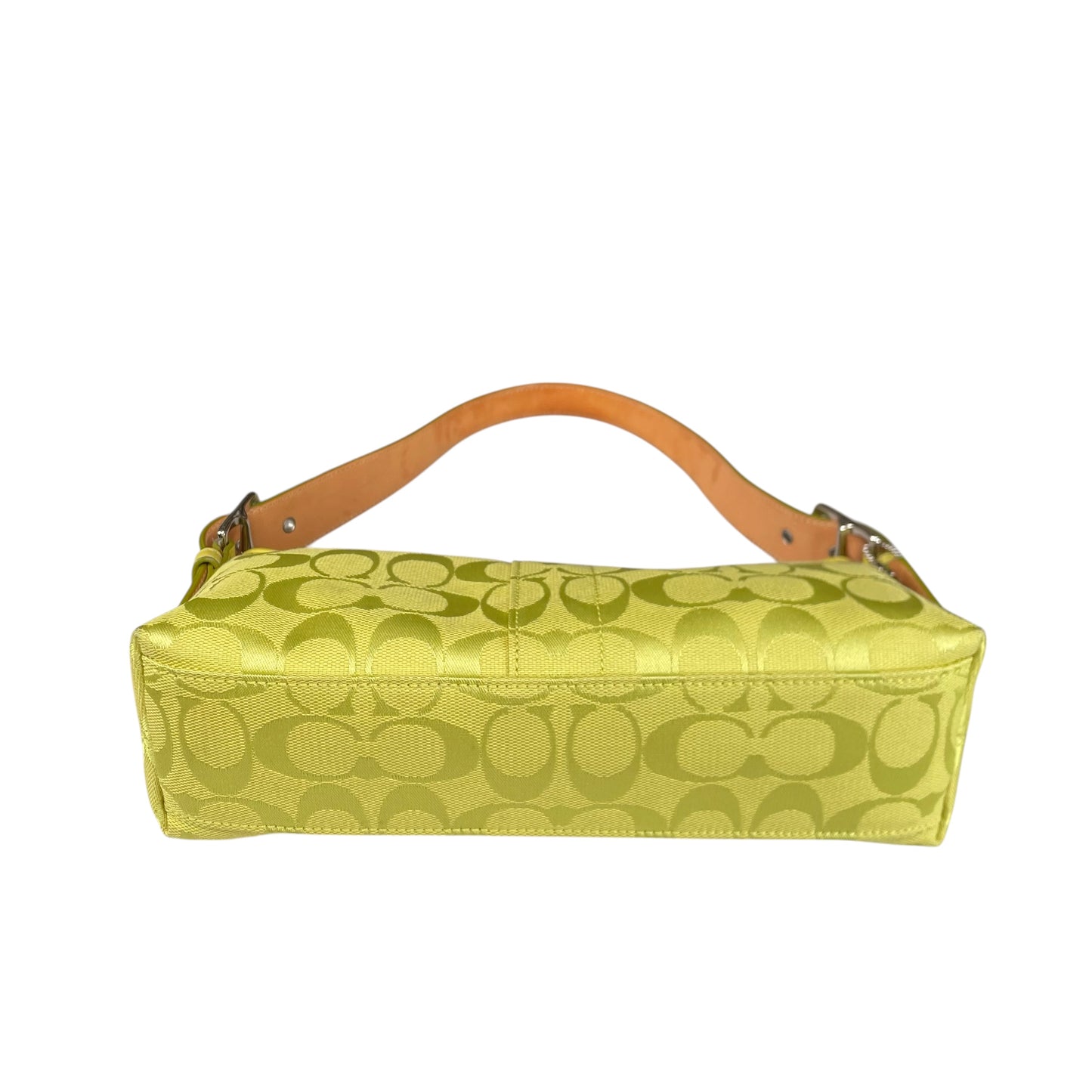 Coach Demi Y2K Signature C Lime Shoulder Purse