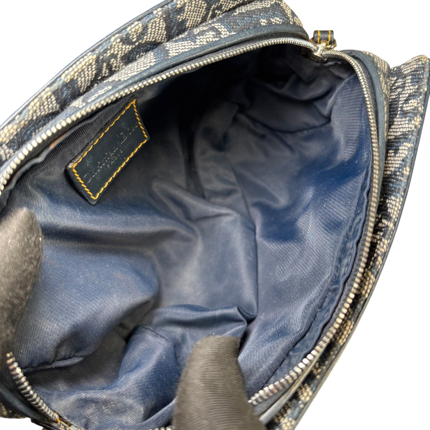 Christian Dior Y2K Mini Leather  Blue Jean Pouchette Clutch Wristket