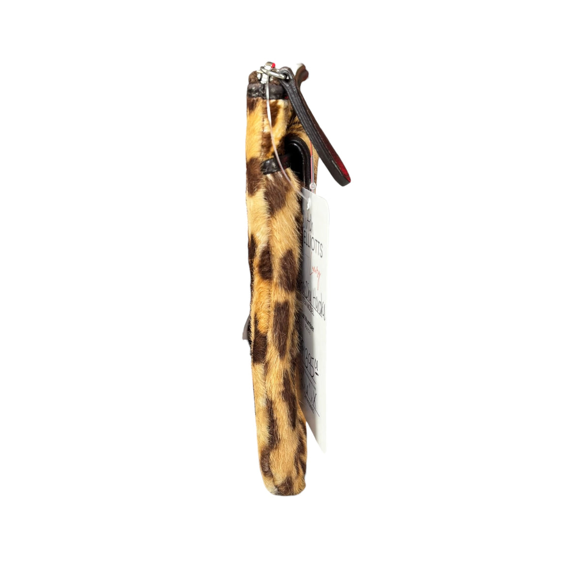 Christian Dior Harako Y2K Pony Hair Zippy Clutch – Leopard Print / Brown Leather